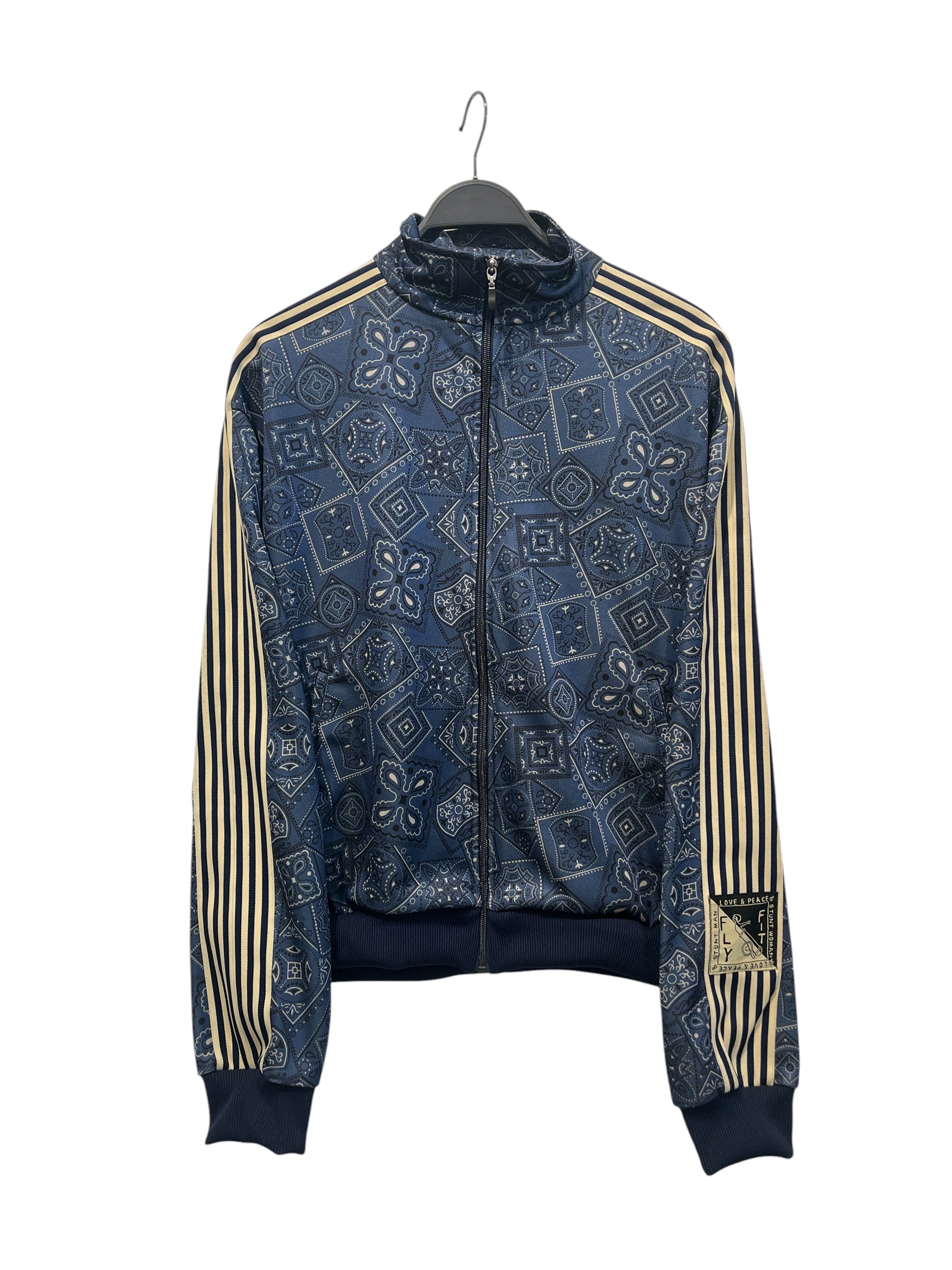 KAPITAL/Track Jkt/4/Paisley/Polyester/BLU/bandana stripped/ view 1