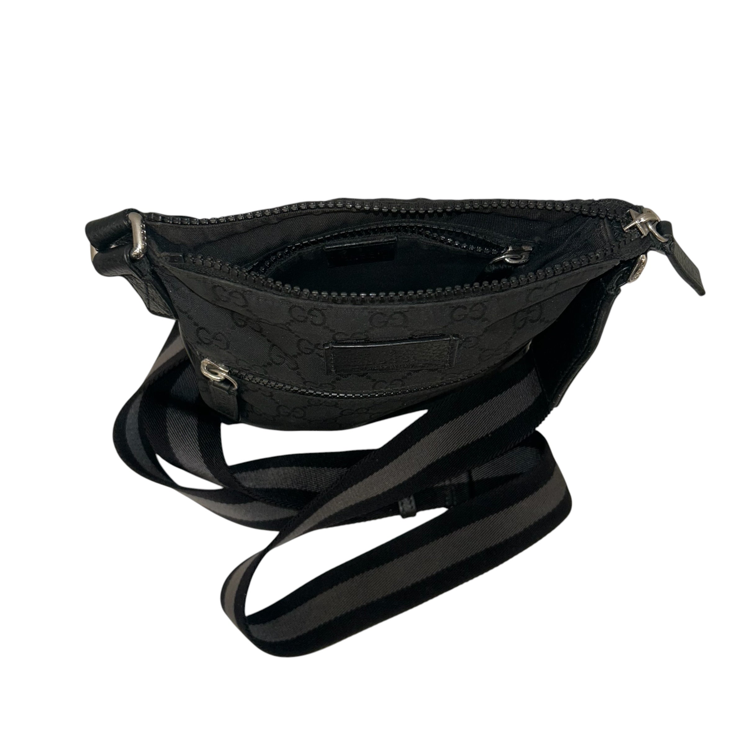 GUCCI/Tote Bag/OS/Monogram/Nylon/BLK/GUCCI GRID MESSENGER BAG view 3