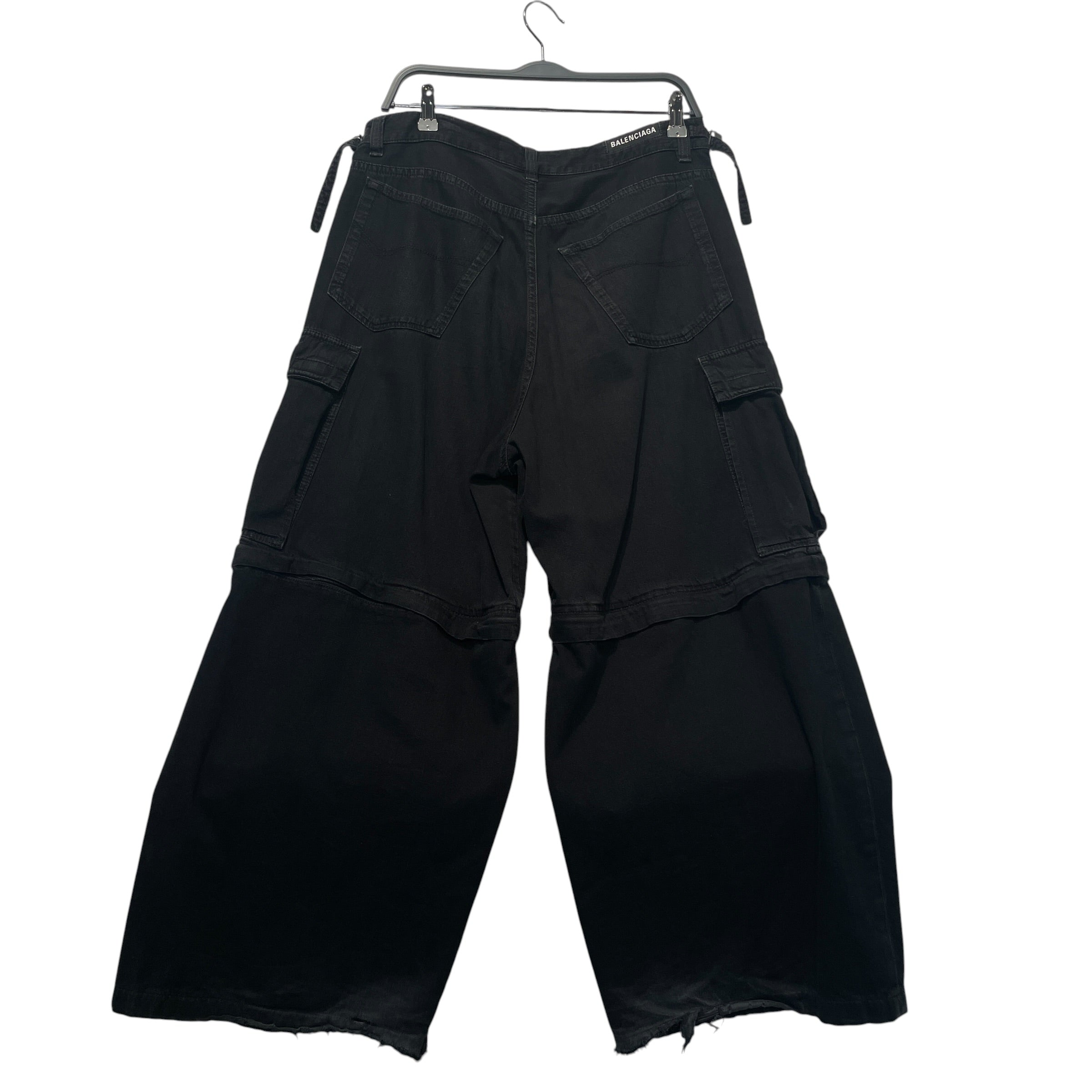 BALENCIAGA/Cargo Pants/27/Cotton/BLK/MultiPocket Cargo view 3
