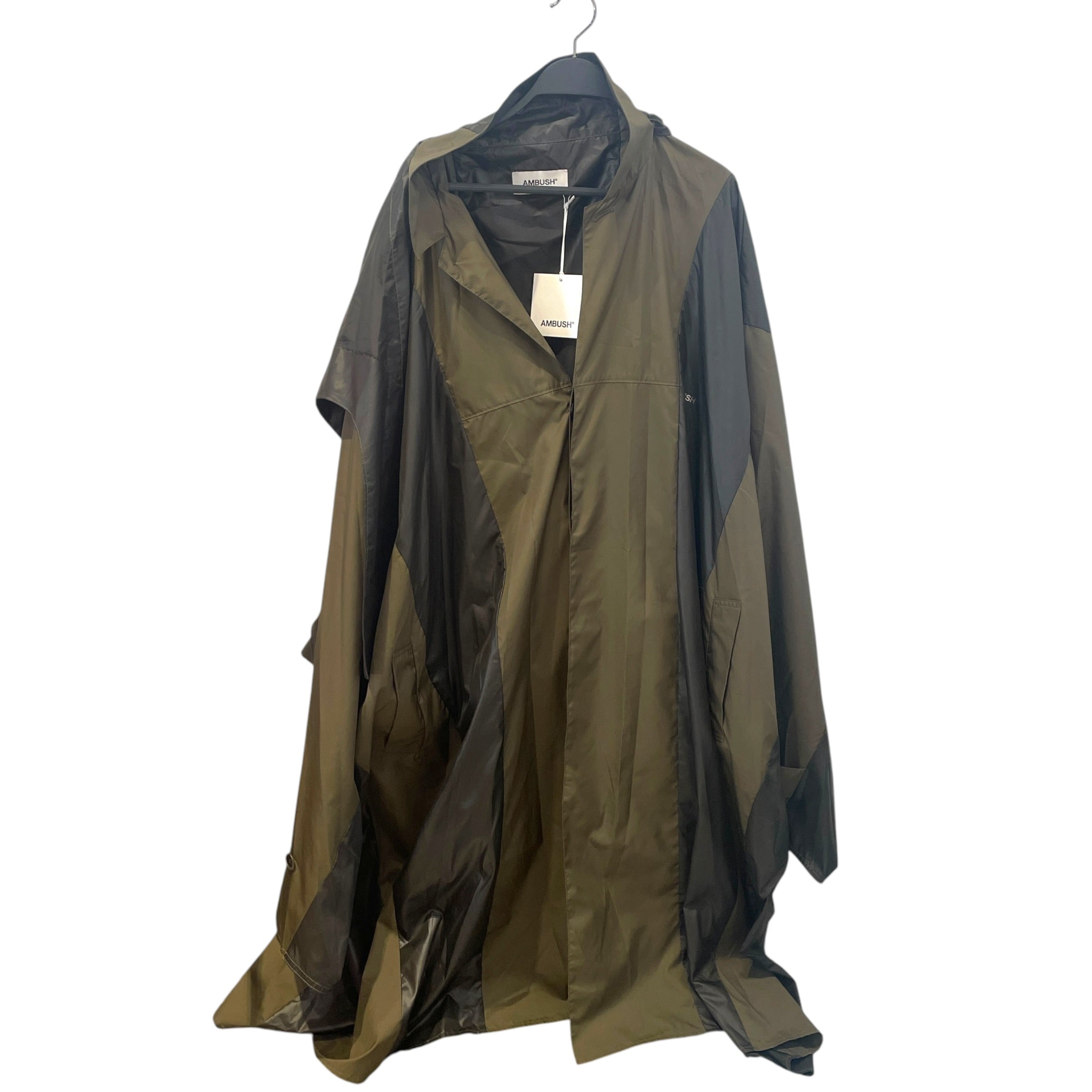 AMBUSH/Trench Coat/2/Nylon/KHK/oversized poncho view 1