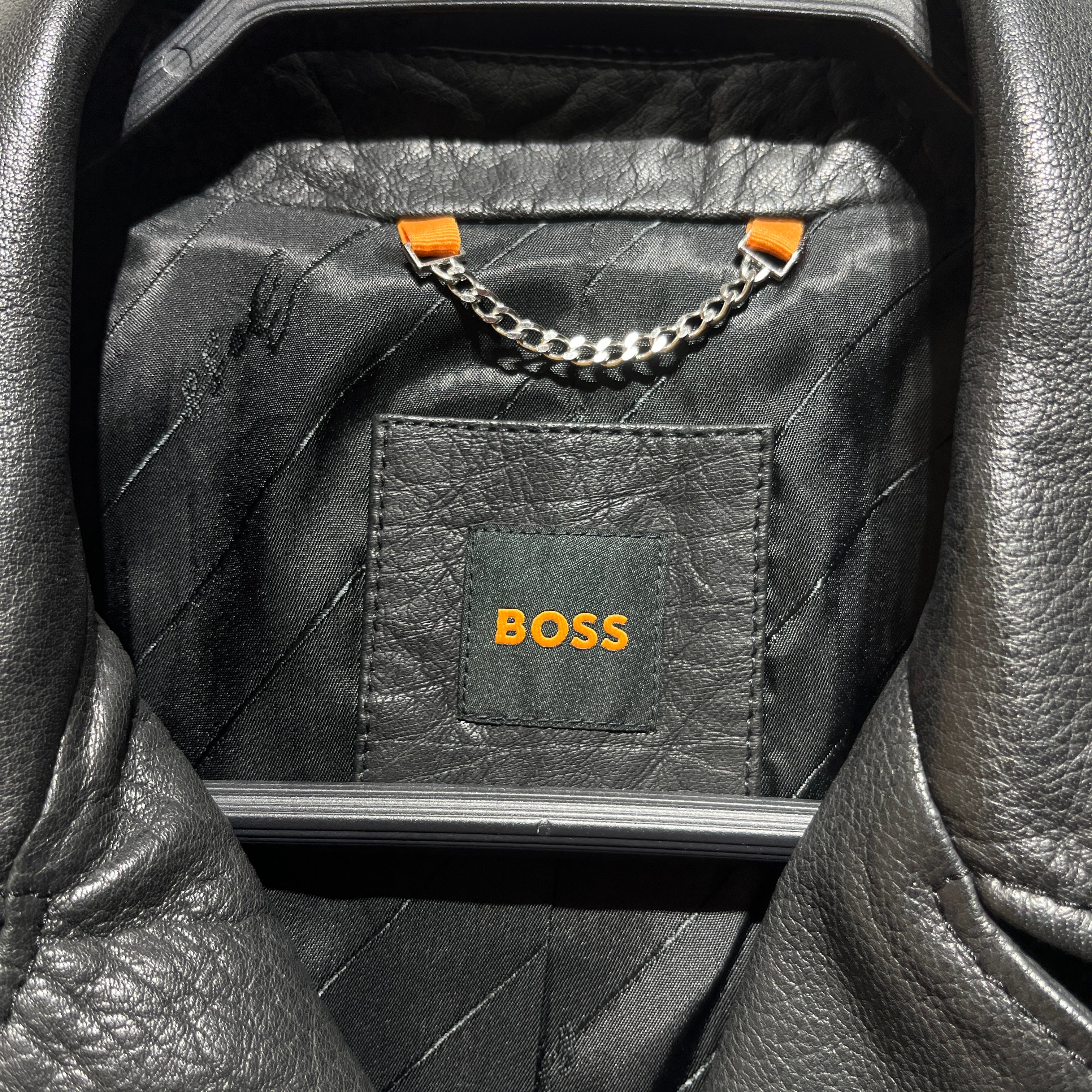 BOSS/Leather Jkt/Leather/BLK/Riders Jacket view 3