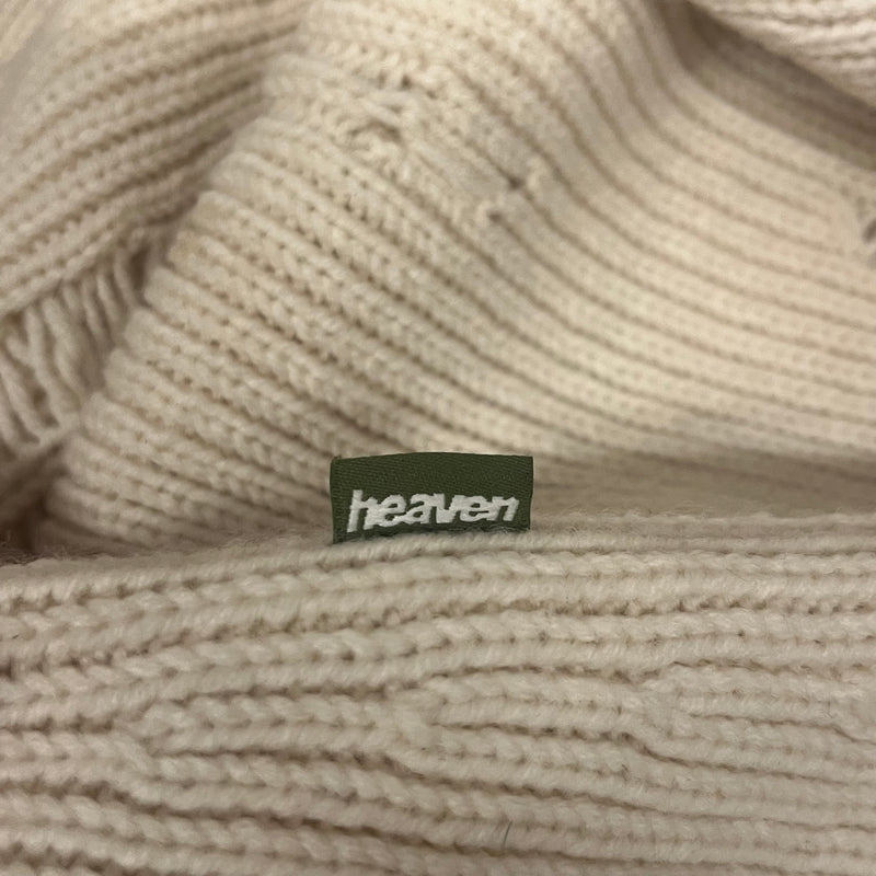 Heaven By Marc Jacobs/SL Dress/S/Wool/CRM/Distressed Knit Dress