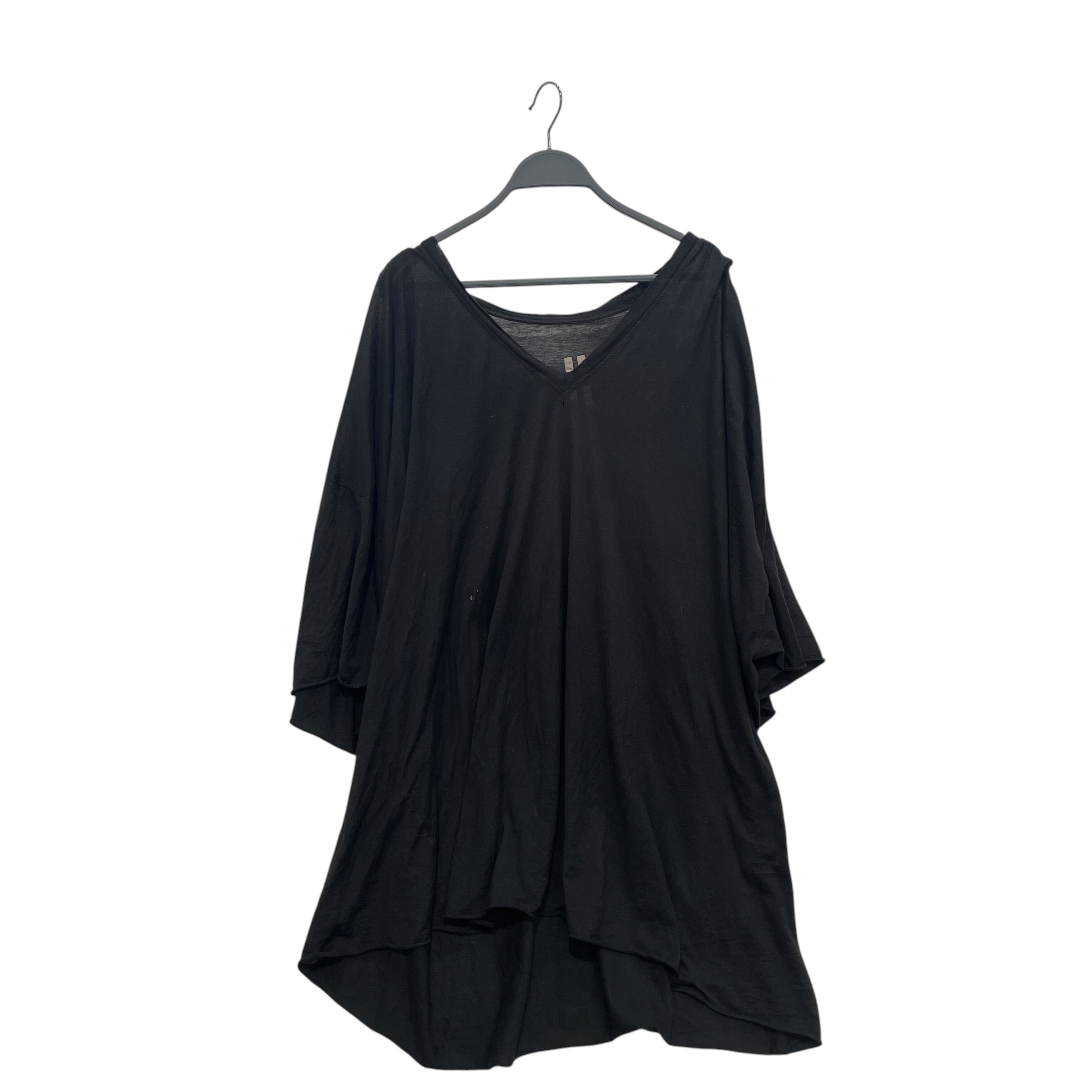 Rick Owens/T-Shirt/Cotton/BLK/OVERSIZE V NECK view 2