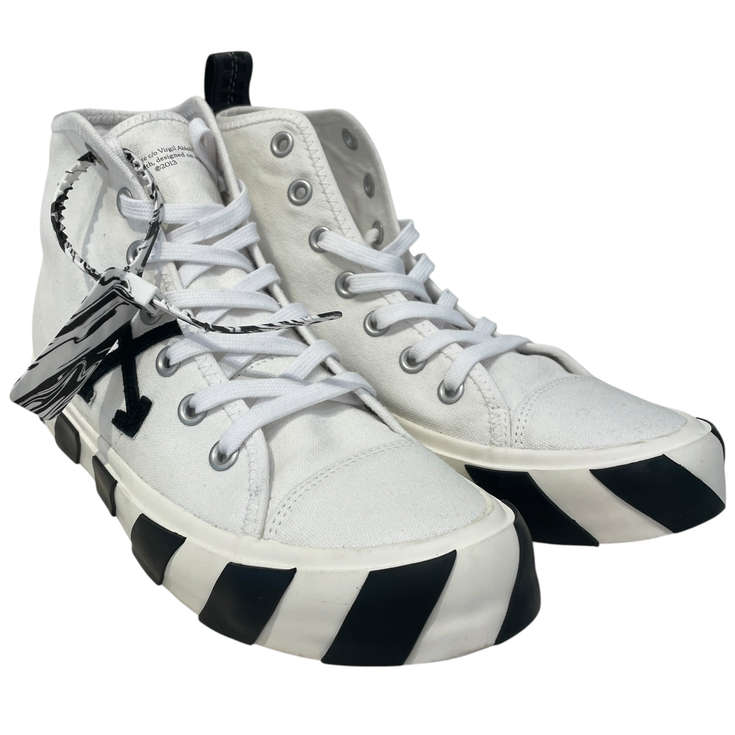 OFF-WHITE/Hi-Sneakers/EU 41/Stripe/WHT/Canvas Vulcanized view 1