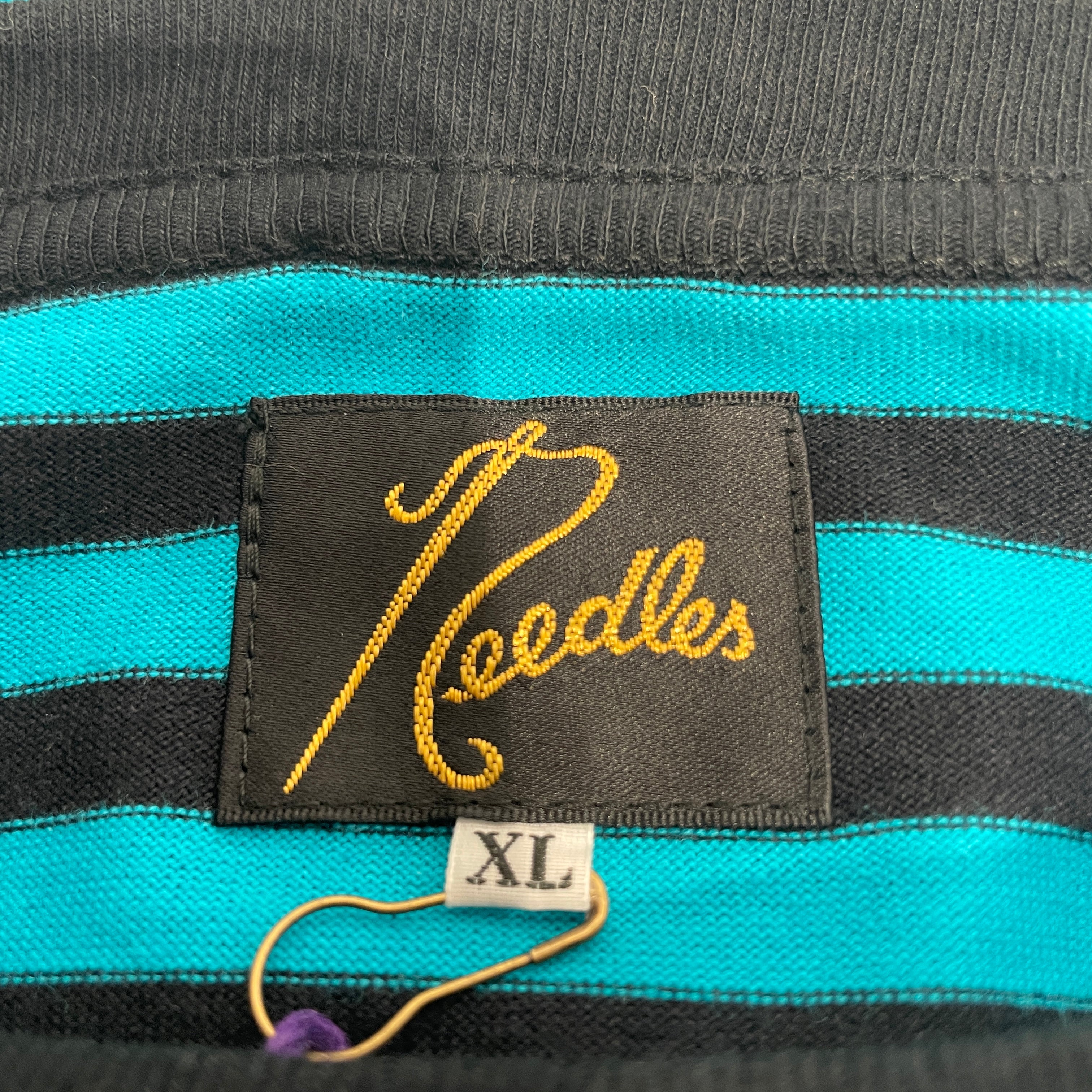 Needles/T-Shirt/XL/Cotton/BLU/Stripe/ view 3