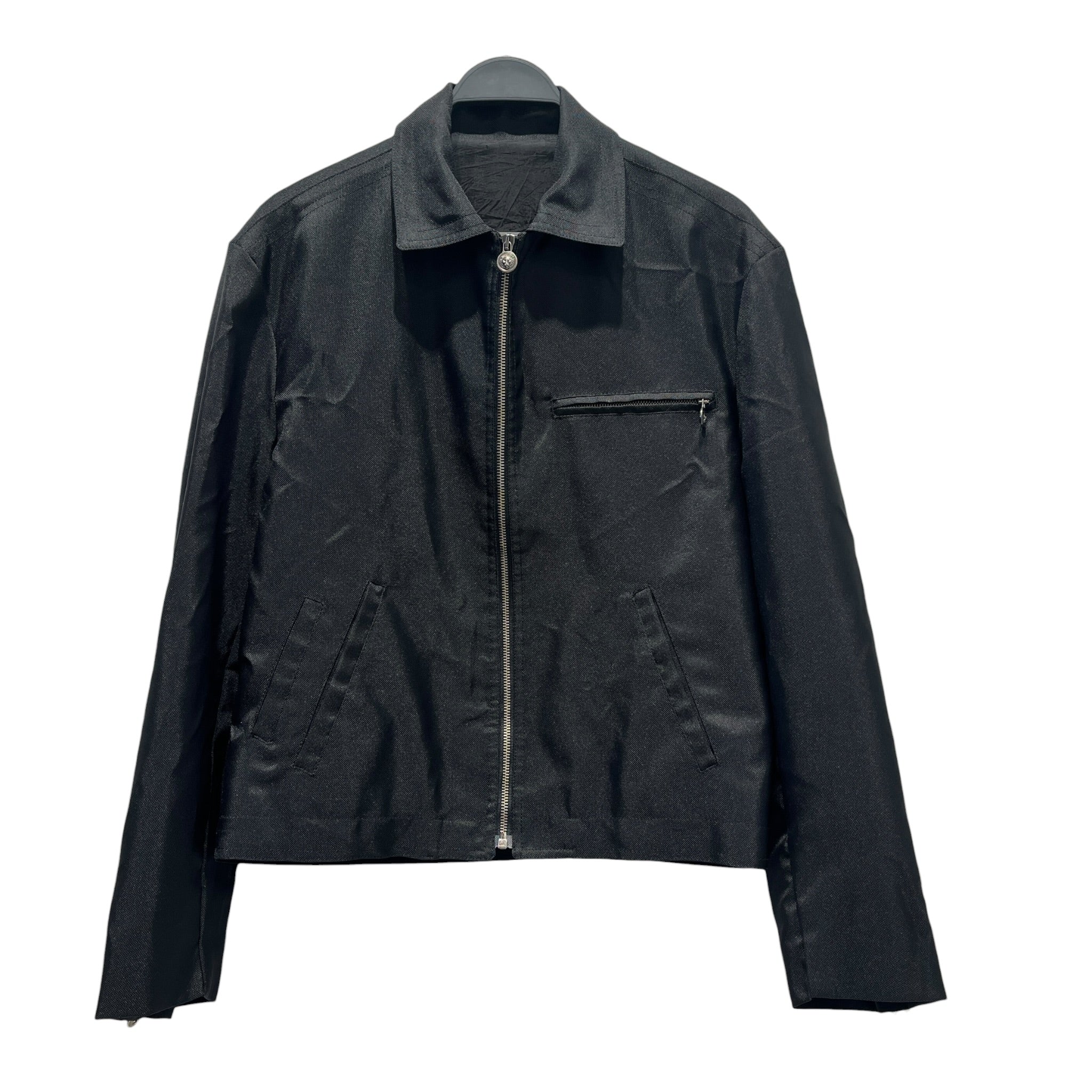 VERSUS VERSACE/Jacket/34/Polyester/BLK/LION EMBLEM ZIPPER/CANVAS view 1