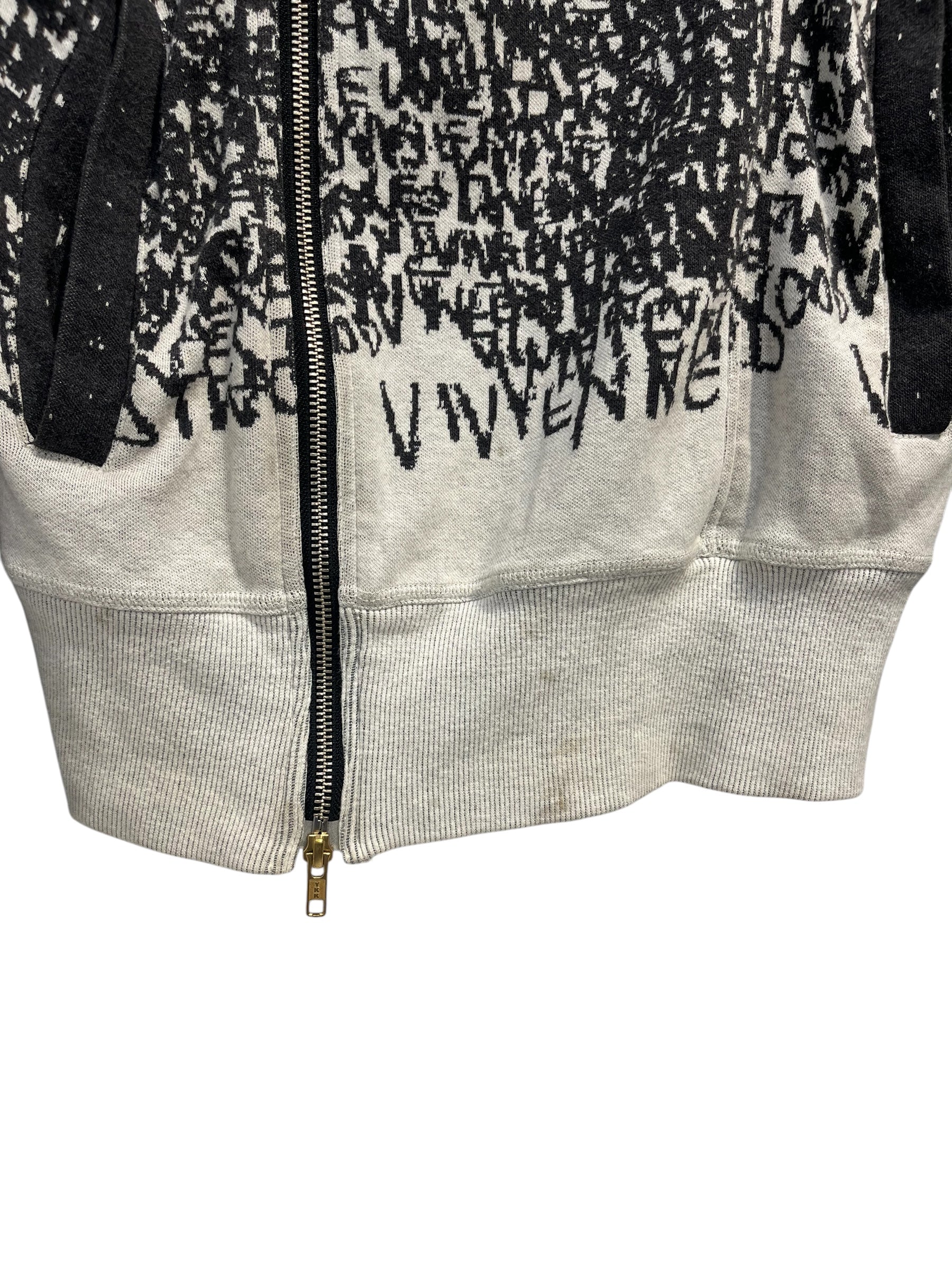Vivienne Westwood MAN/Sweater/44/Monogram/GRY/ZIP UP SIDE LOGO SCRIBBLE view 5