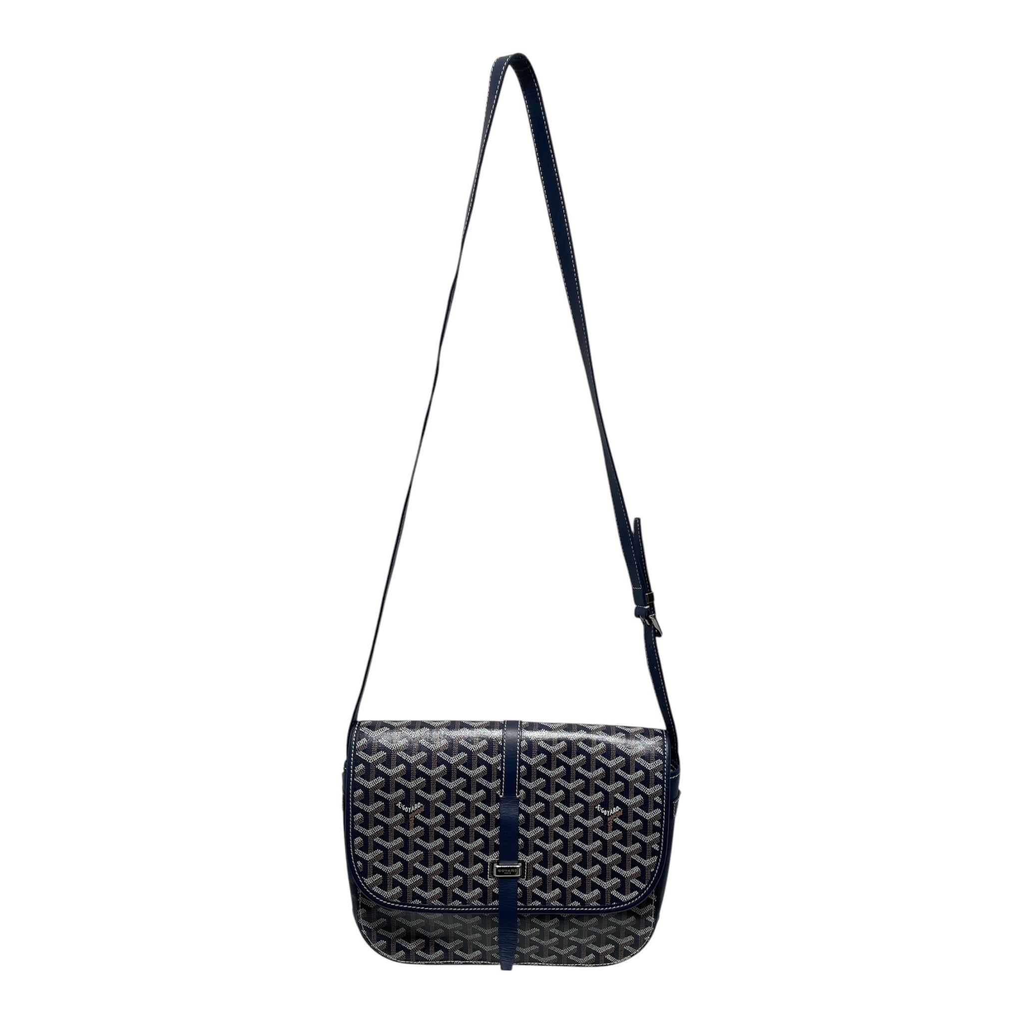 GOYARD/Cross Body Bag/All Over Print/NVY/Belvedere II Messenger MM view 1