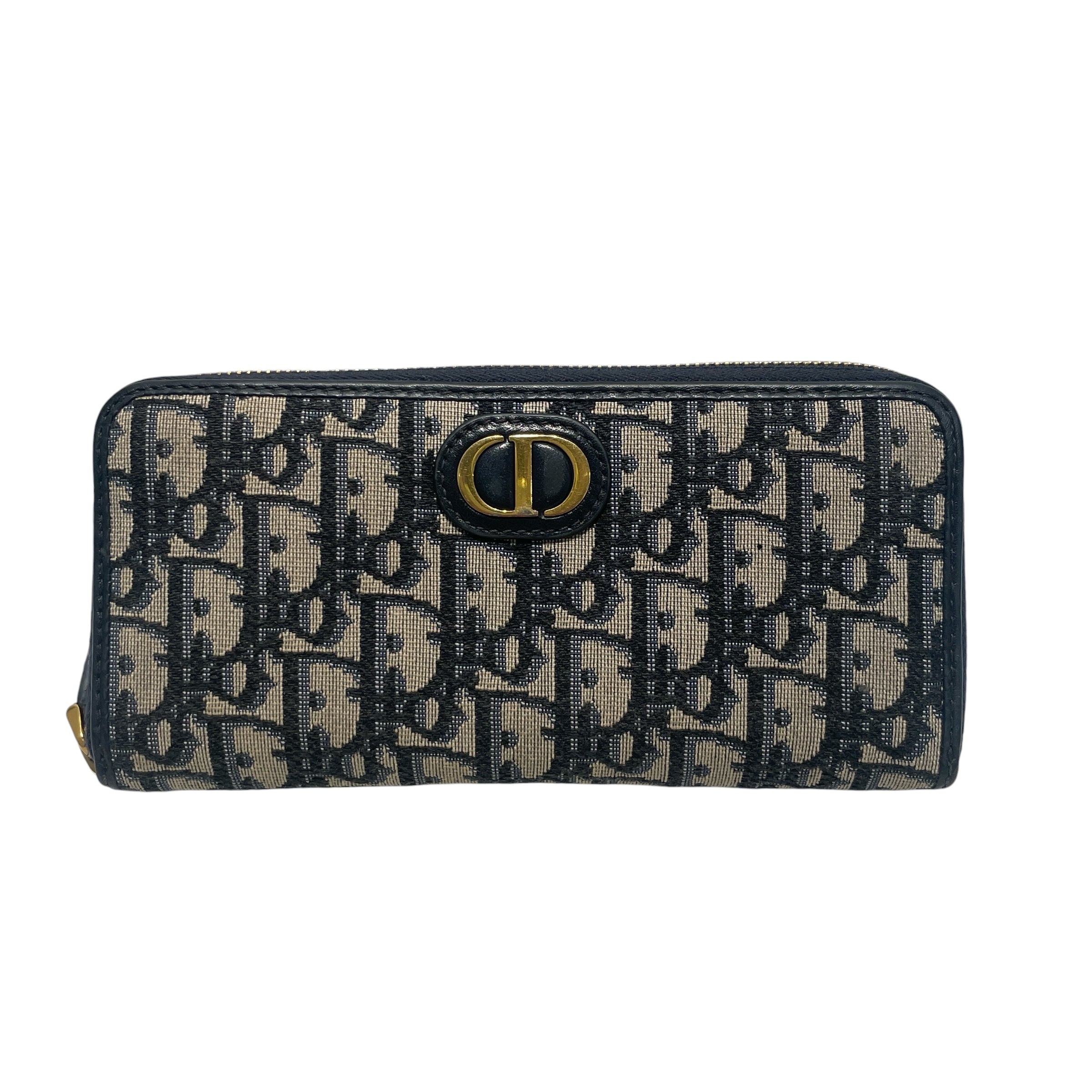 Christian Dior/Long Wallet/Cotton/NVY/30 montaigne voyageur view 1