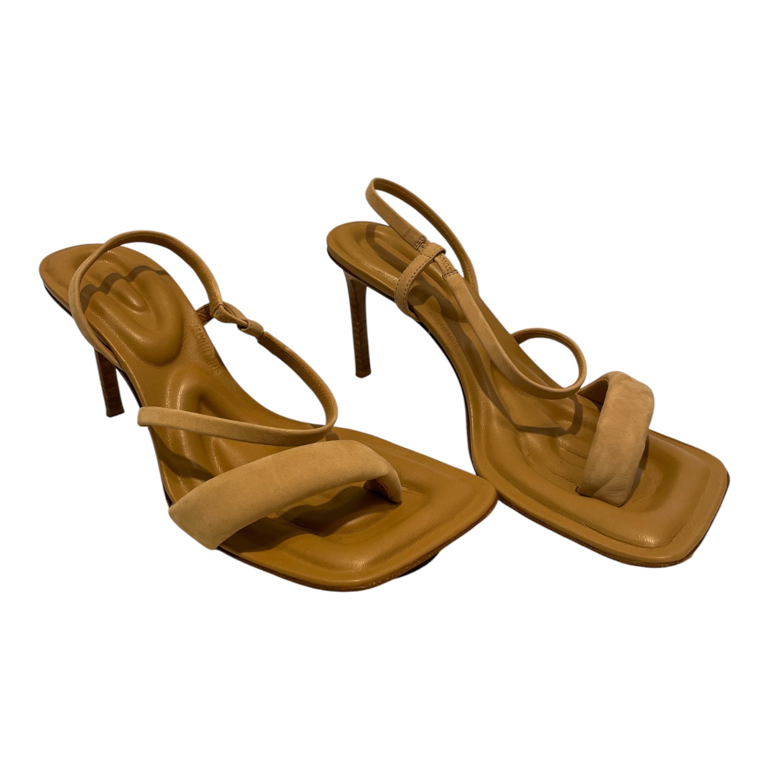 JACQUEMUS/Heels/EU 38/Leather/BEG/FOAM SOLE/ PLUSH SANDAL view 1