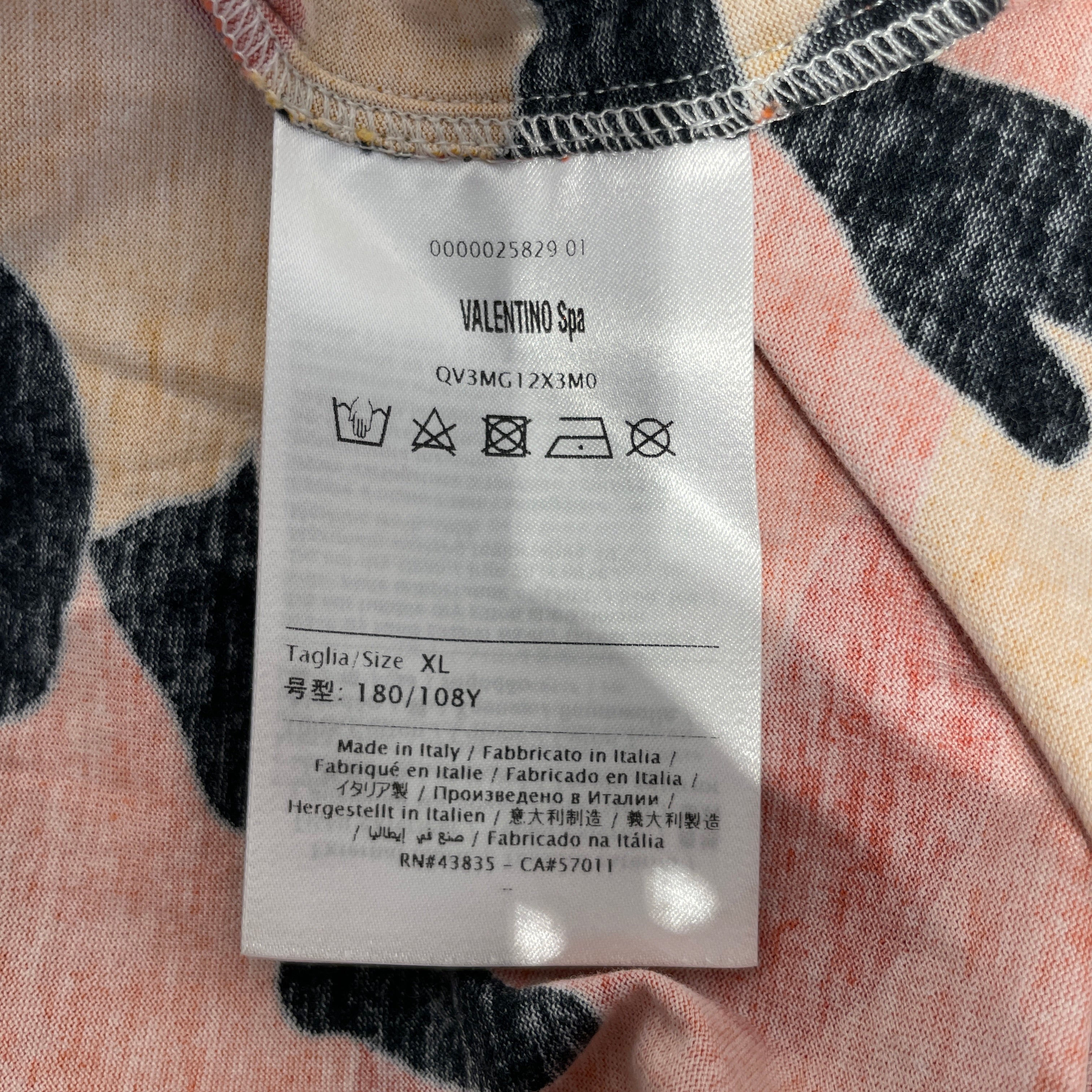 VALENTINO/T-Shirt/XL/Cotton/MLT/Camouflage/blue/pink/orange view 3