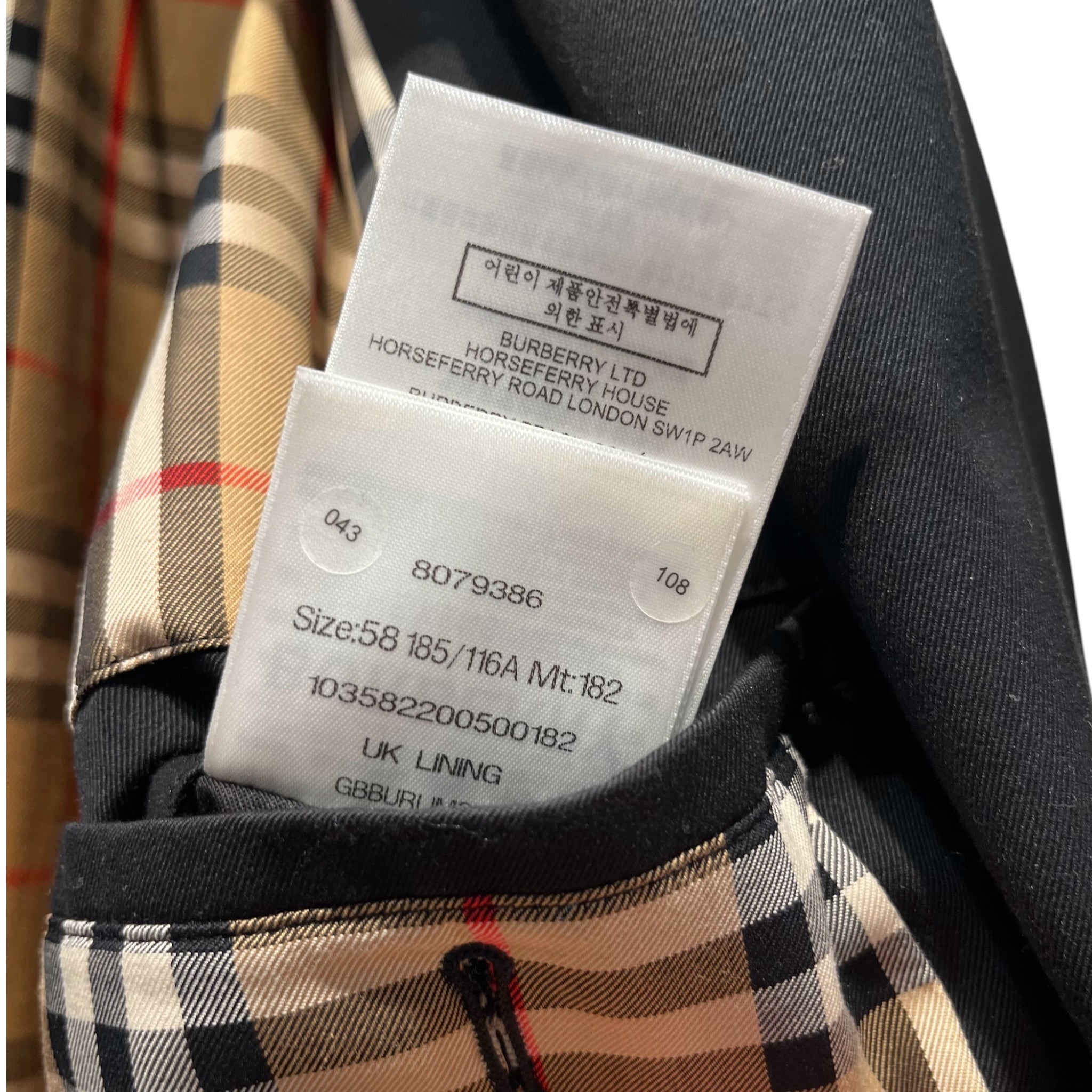 BURBERRY/Trench Coat/L/Cotton/BLK/BURBERRY TRENCH COAT BLACK view 4