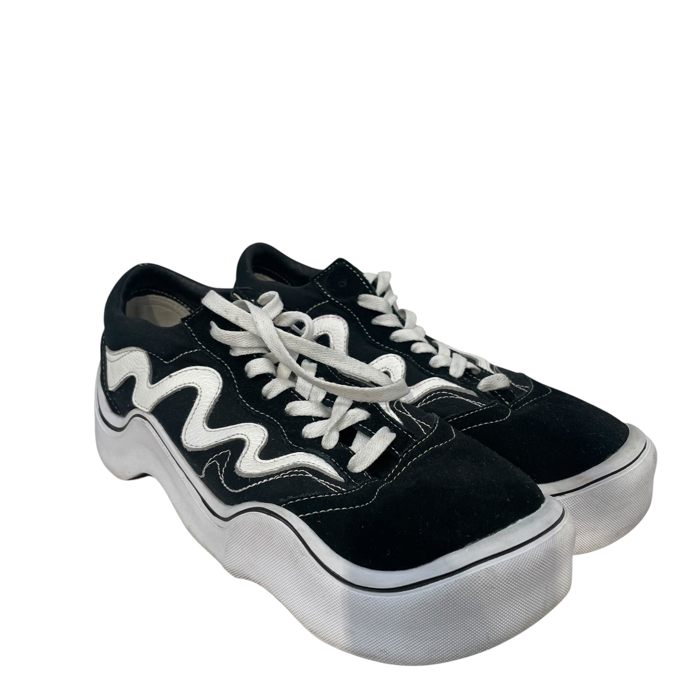 VANS/Low-Sneakers/US 9/Stripe/Suede/BLK/WAVY BABY view 1