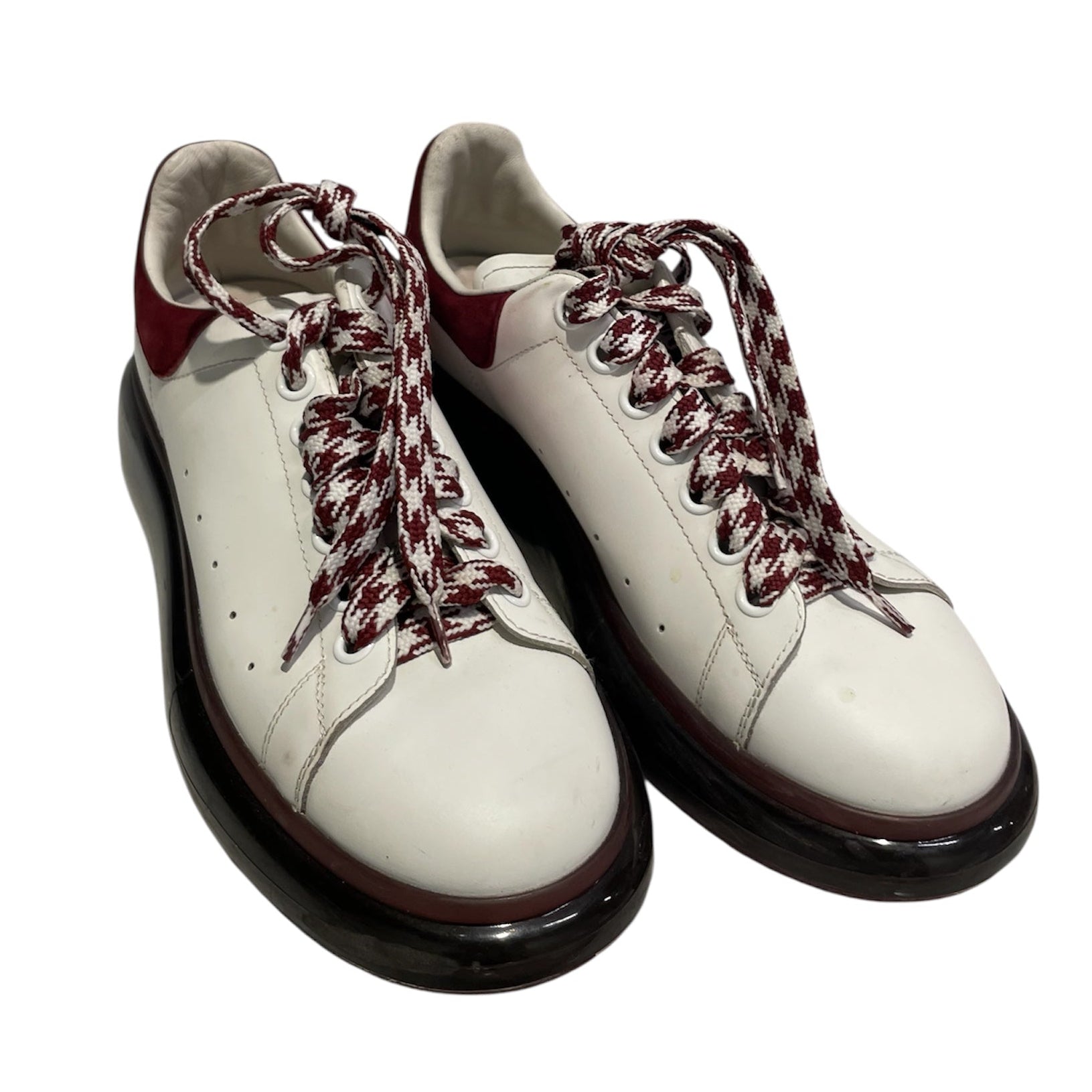 Alexander McQueen/Low-Sneakers/S/Leather/WHT/CHERRY GEL SOLE/RED-WHITE LACE view 1