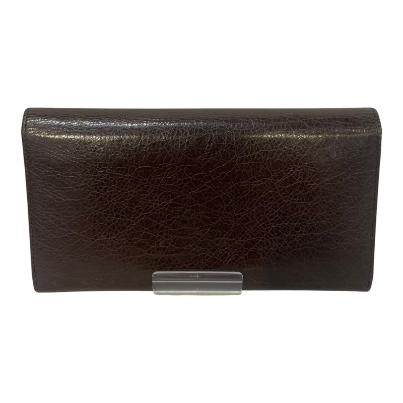 BALENCIAGA/Long Wallet/Lambskin/BRW/Gold Hardware