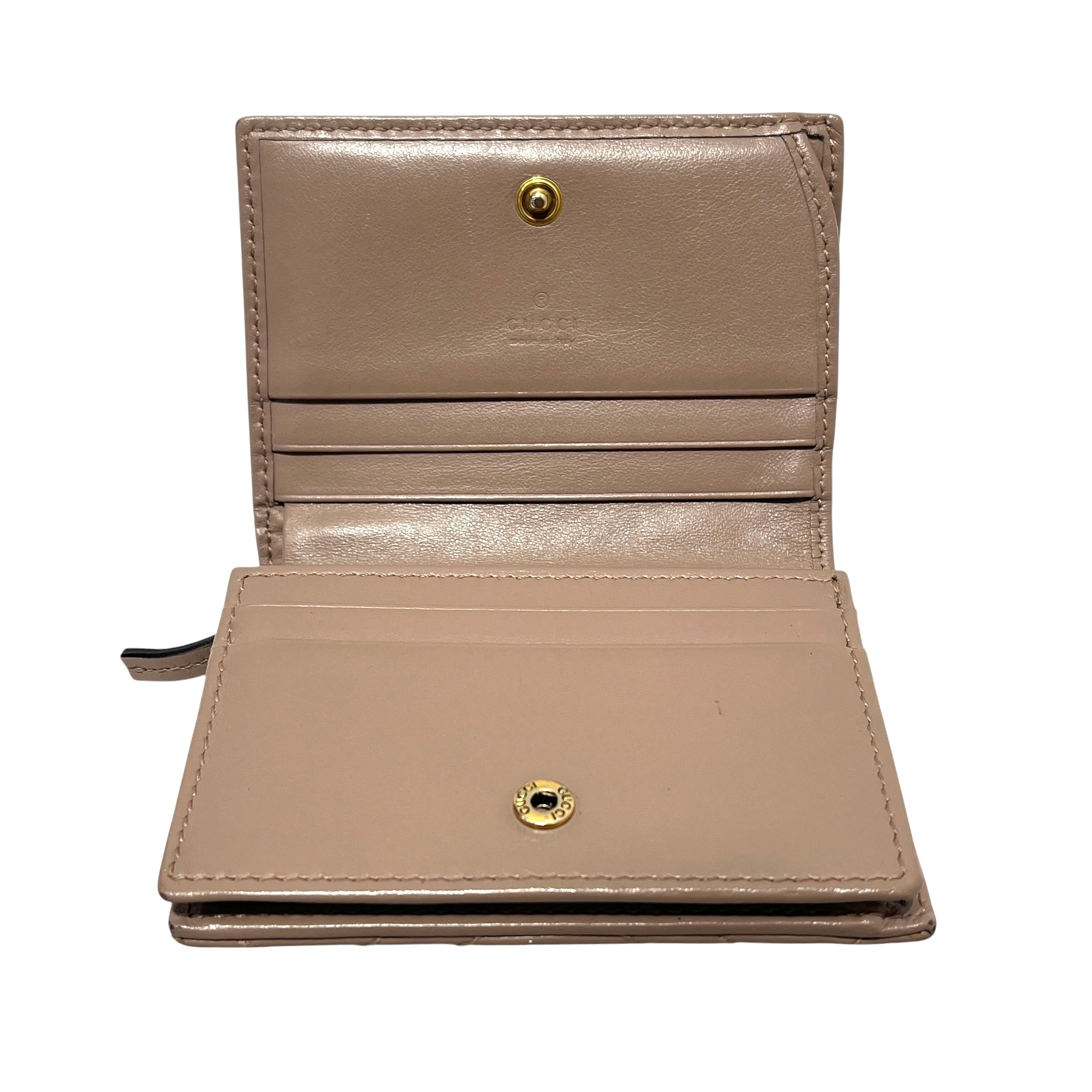 GUCCI/Bifold Wallet/Leather/BEG/L's/MARMONT WALLET/gg on back view 9
