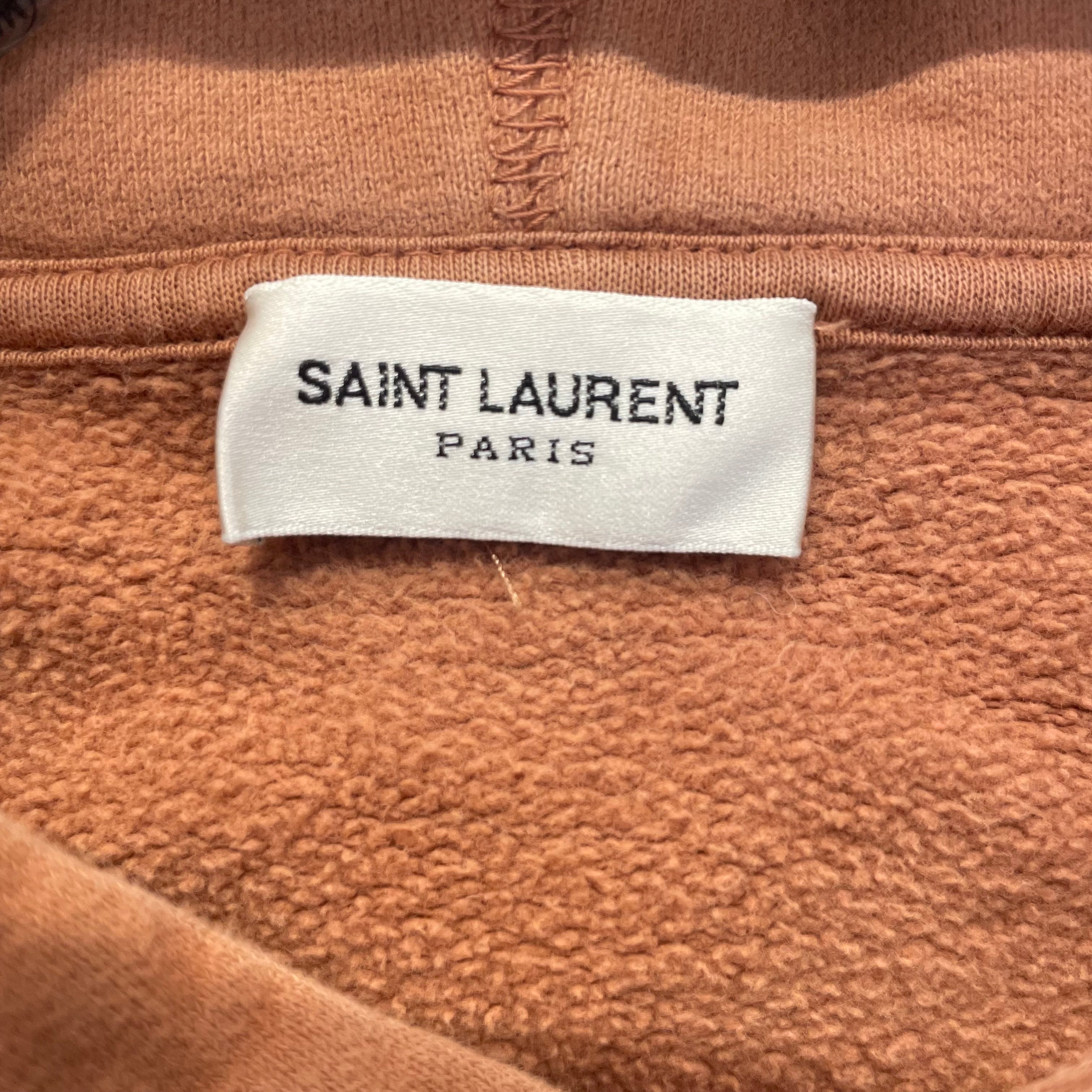 SAINT LAURENT/Hoodie/XS/Cotton/BEG/SL LOGO view 3