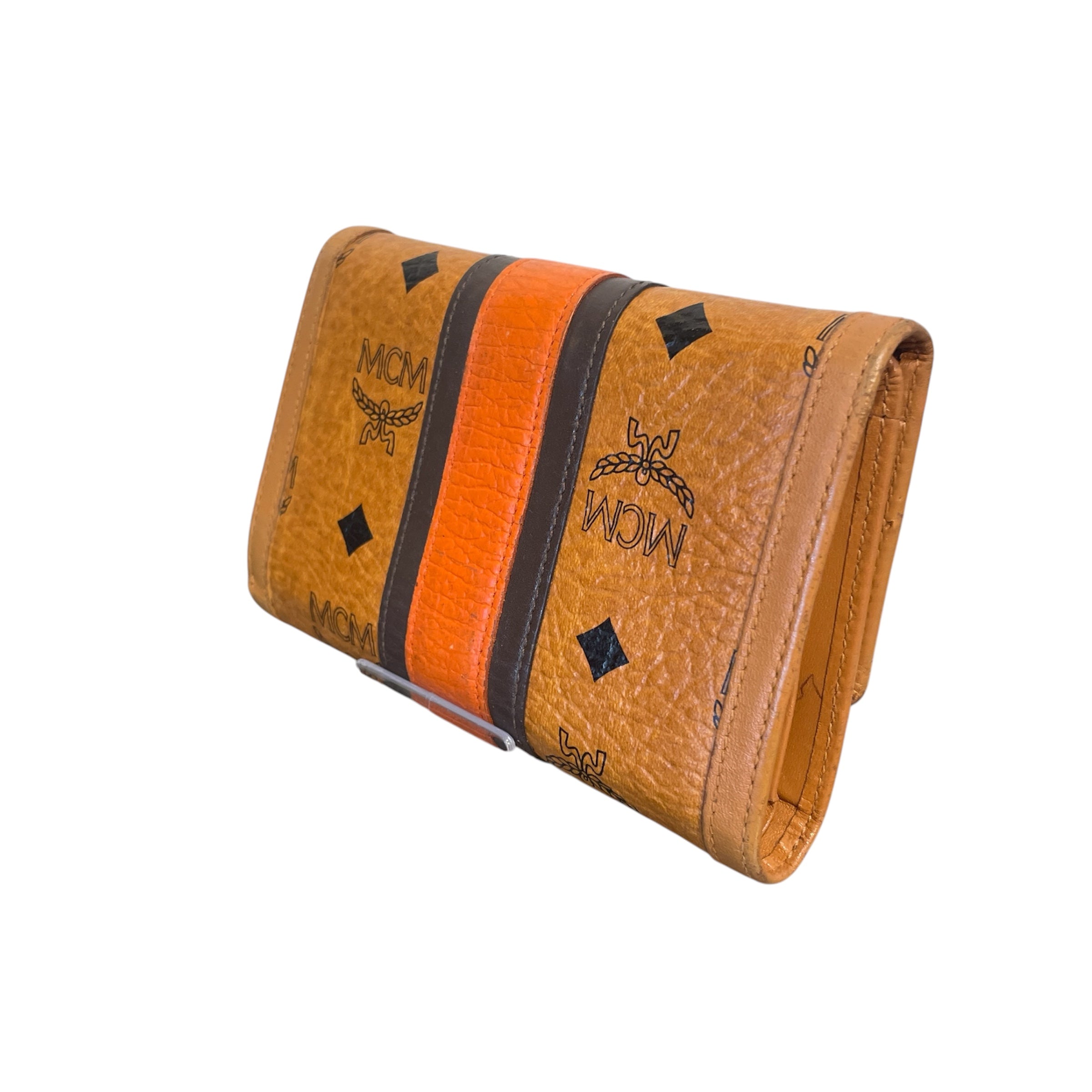 MCM/Trifold Wallet/Monogram/Leather/BRW/Visetos Cognac Canvas Trifold view 2