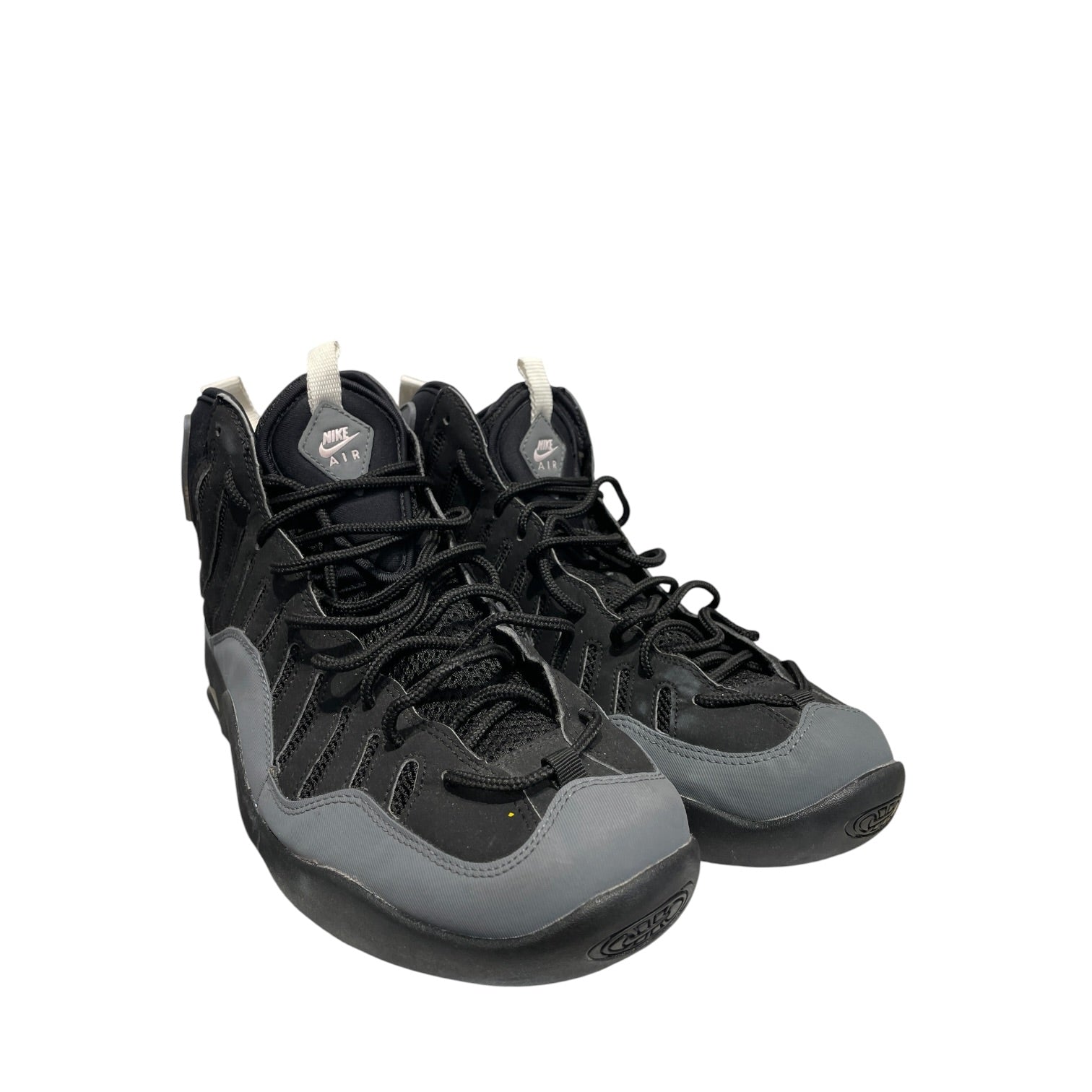NIKE/Hi-Sneakers/US 11.5/Leather/BLK/Air Bakin Grey Stripe view 1