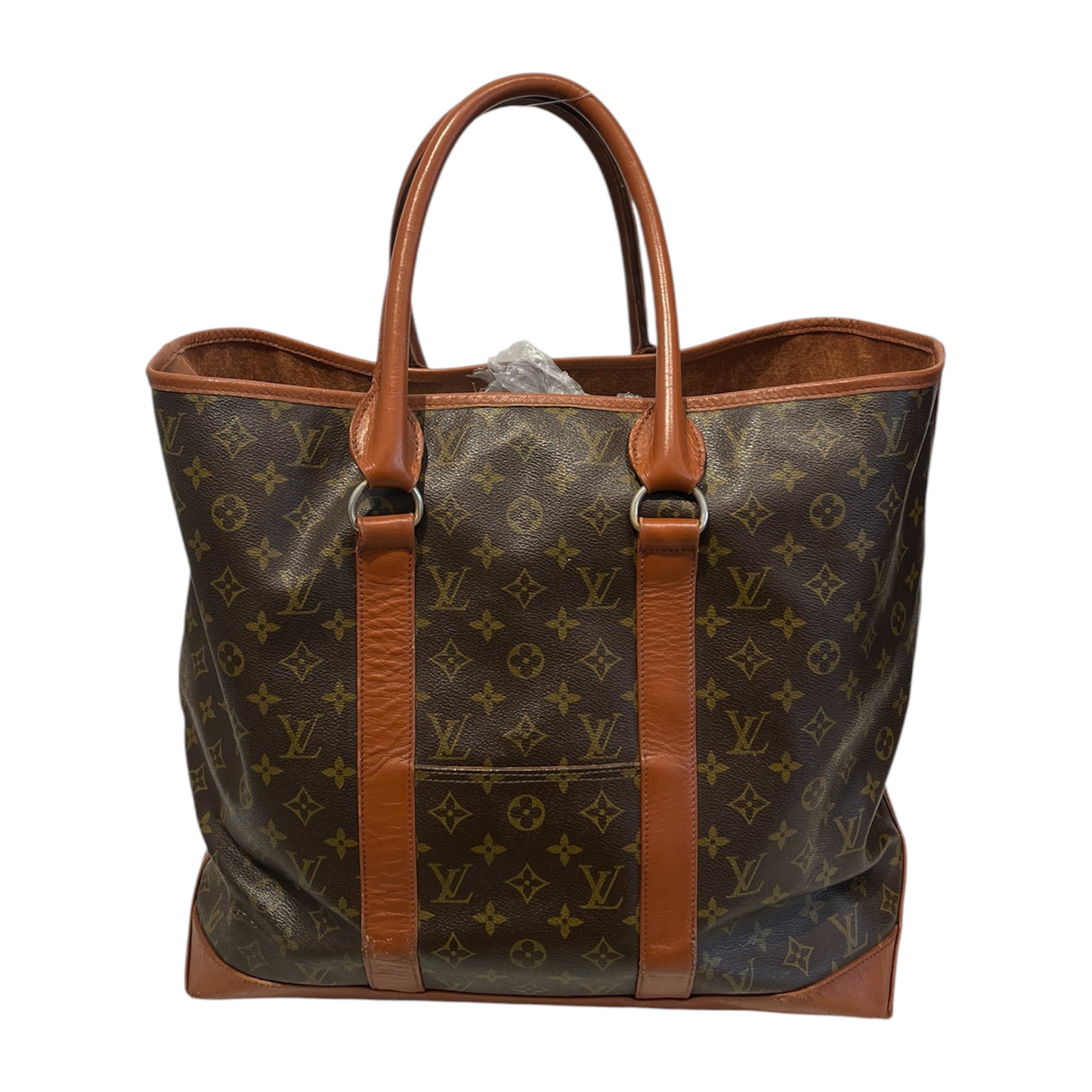 LOUIS VUITTON/Tote Bag/Monogram/Leather/BRW/Sac weekend PM/gold hardware view 2
