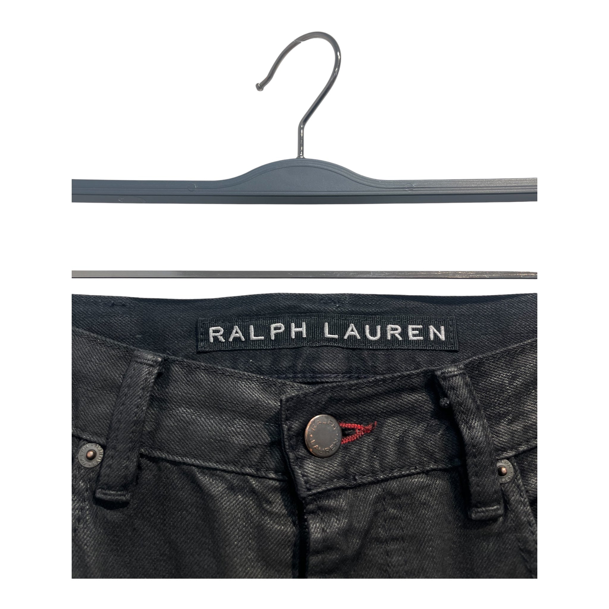 POLO RALPH LAUREN/Cargo Pants/31/Cotton/BLK/waxed denim view 3
