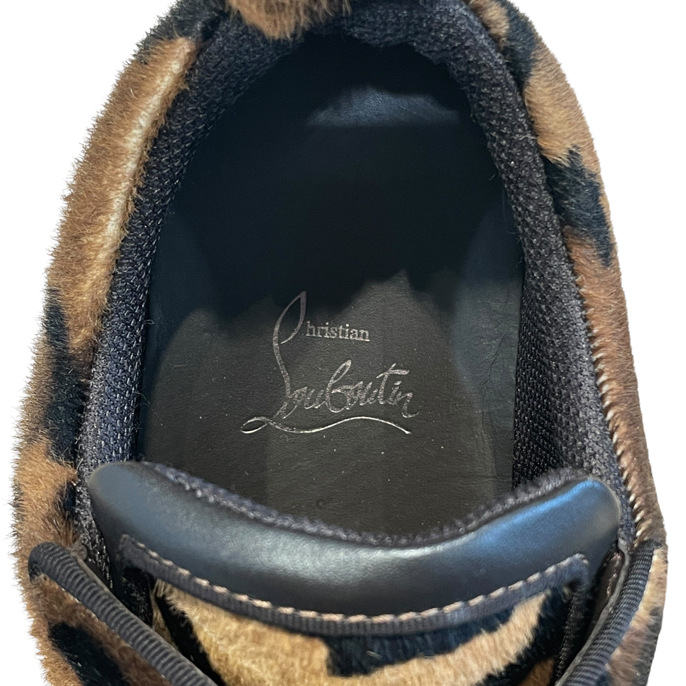 Christian Louboutin/Low-Sneakers/EU 41/Leopard/Cowhide/BRW/Louis Junior view 3