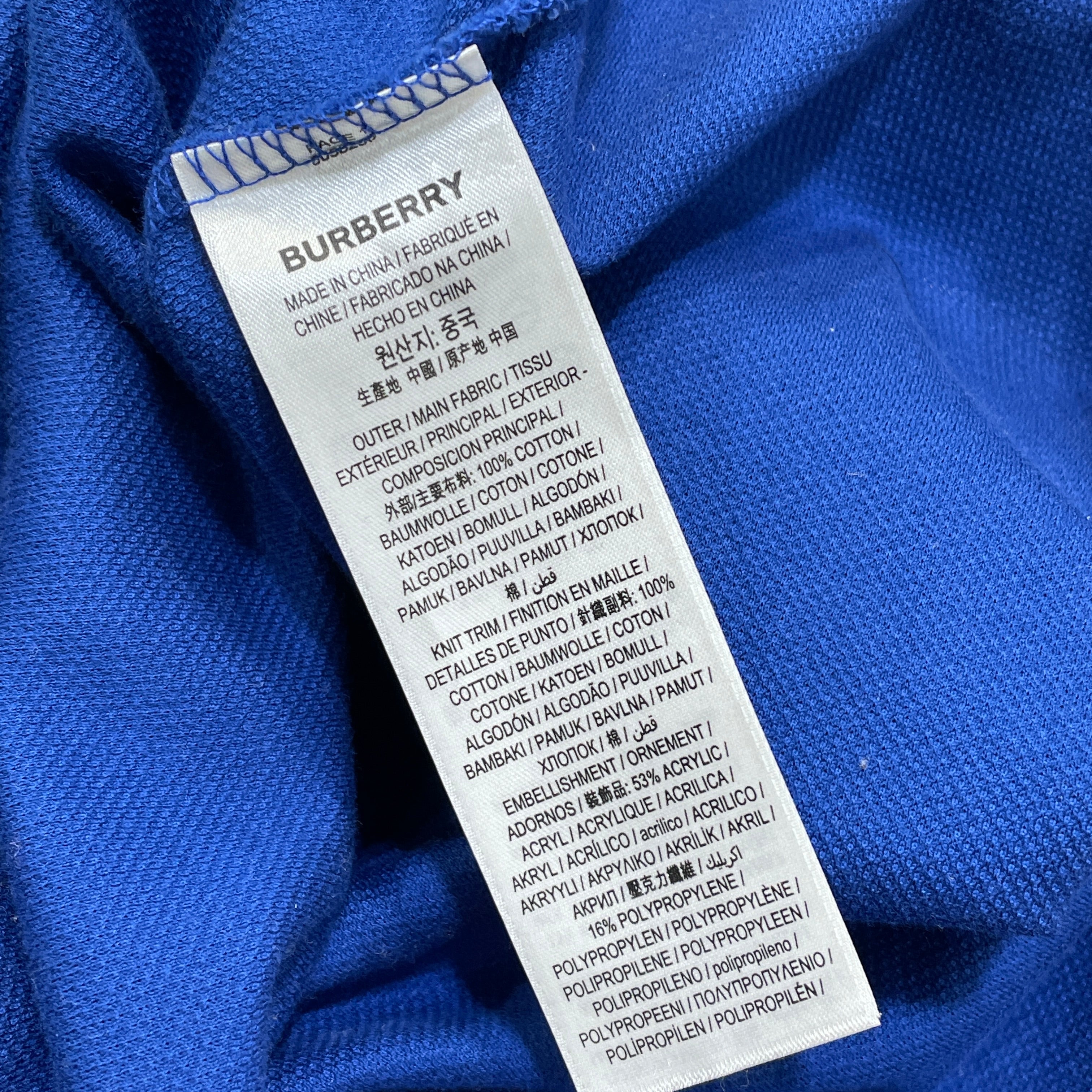 BURBERRY LONDON/Polo Shirt/XL/Cotton/BLU/ view 4