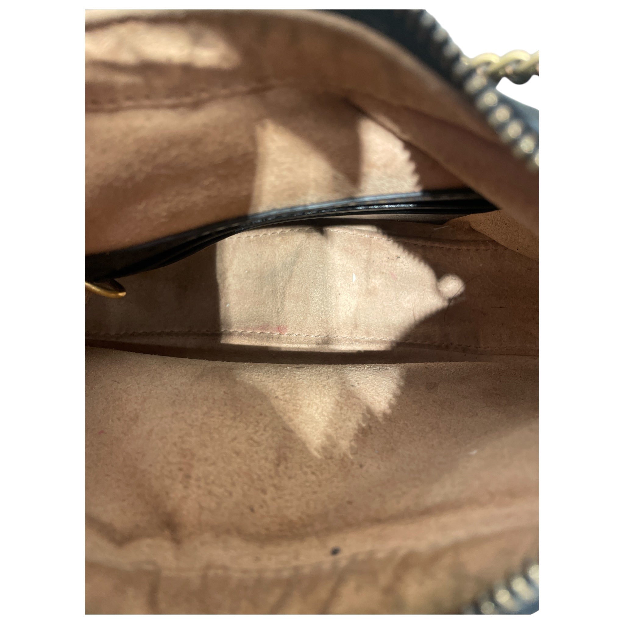 GUCCI/Cross Body Bag/Leather/BLK/GG marmont Half Moon mini view 3