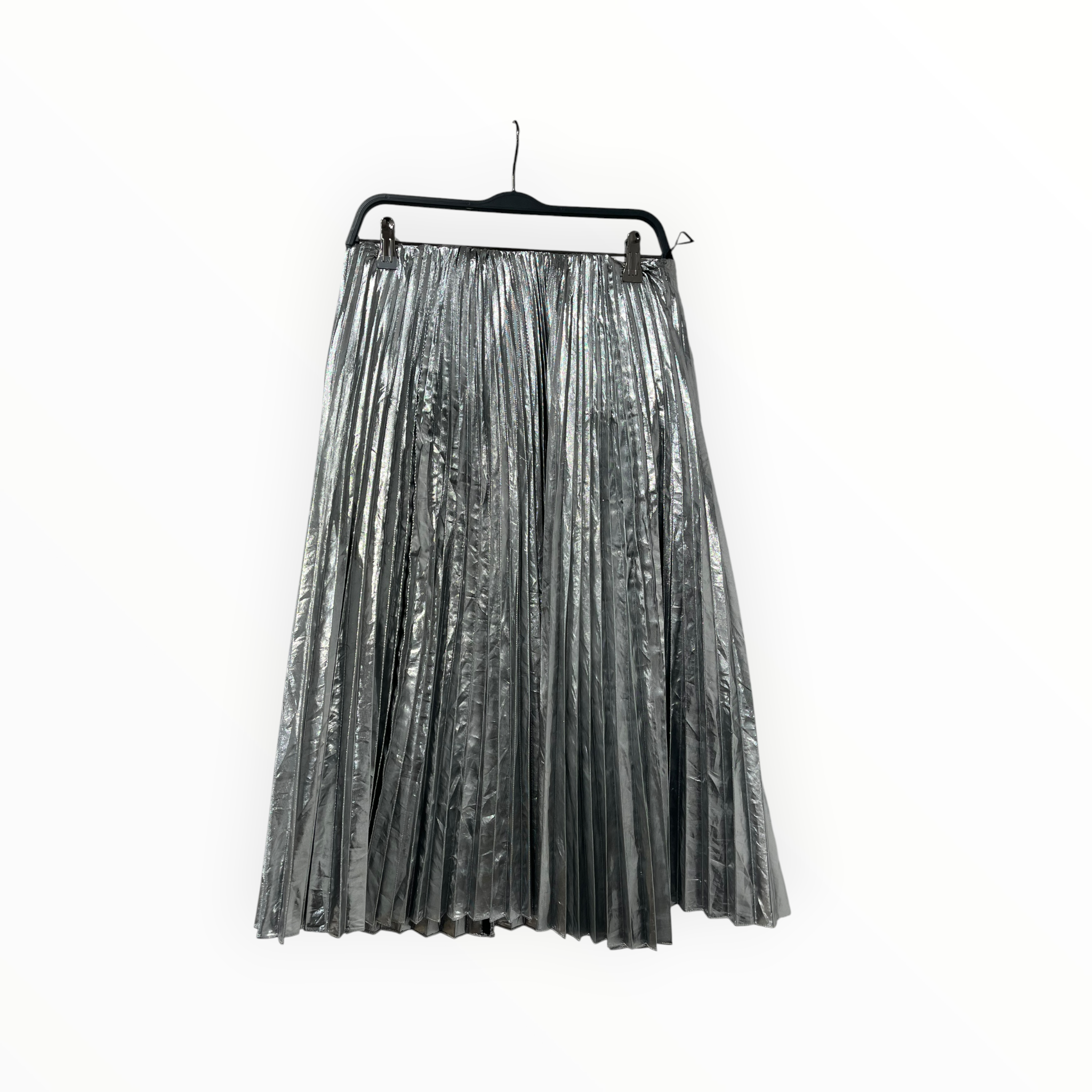 BALENCIAGA/Skirt/38/Polyester/SLV/PLEATED SILVER SKIRT BNWT view 1