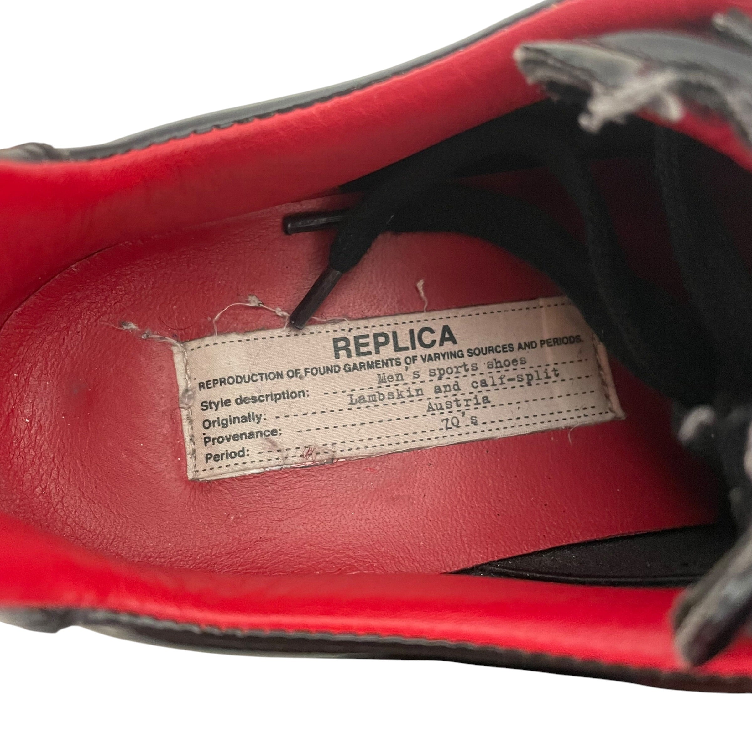 Maison Margiela/Low-Sneakers/EU 41/Leather/BLK/Replica view 3