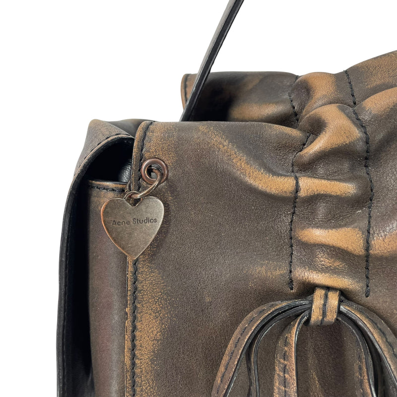 Acne Studios/Bag/Leather/BRW/BOWS + DISTRESSING