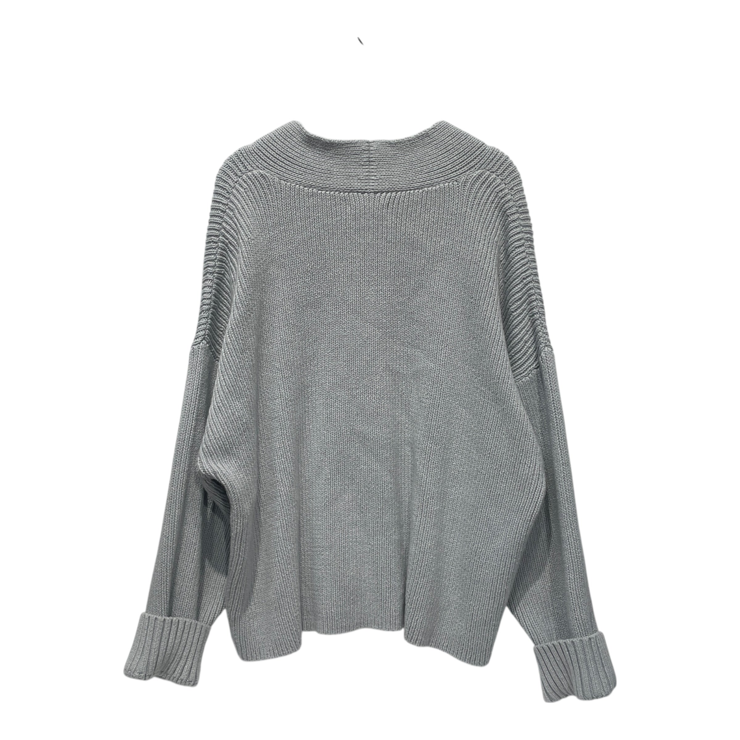 James Street Co/Heavy Cardigan/XS/Cotton/GRY/zip up view 2