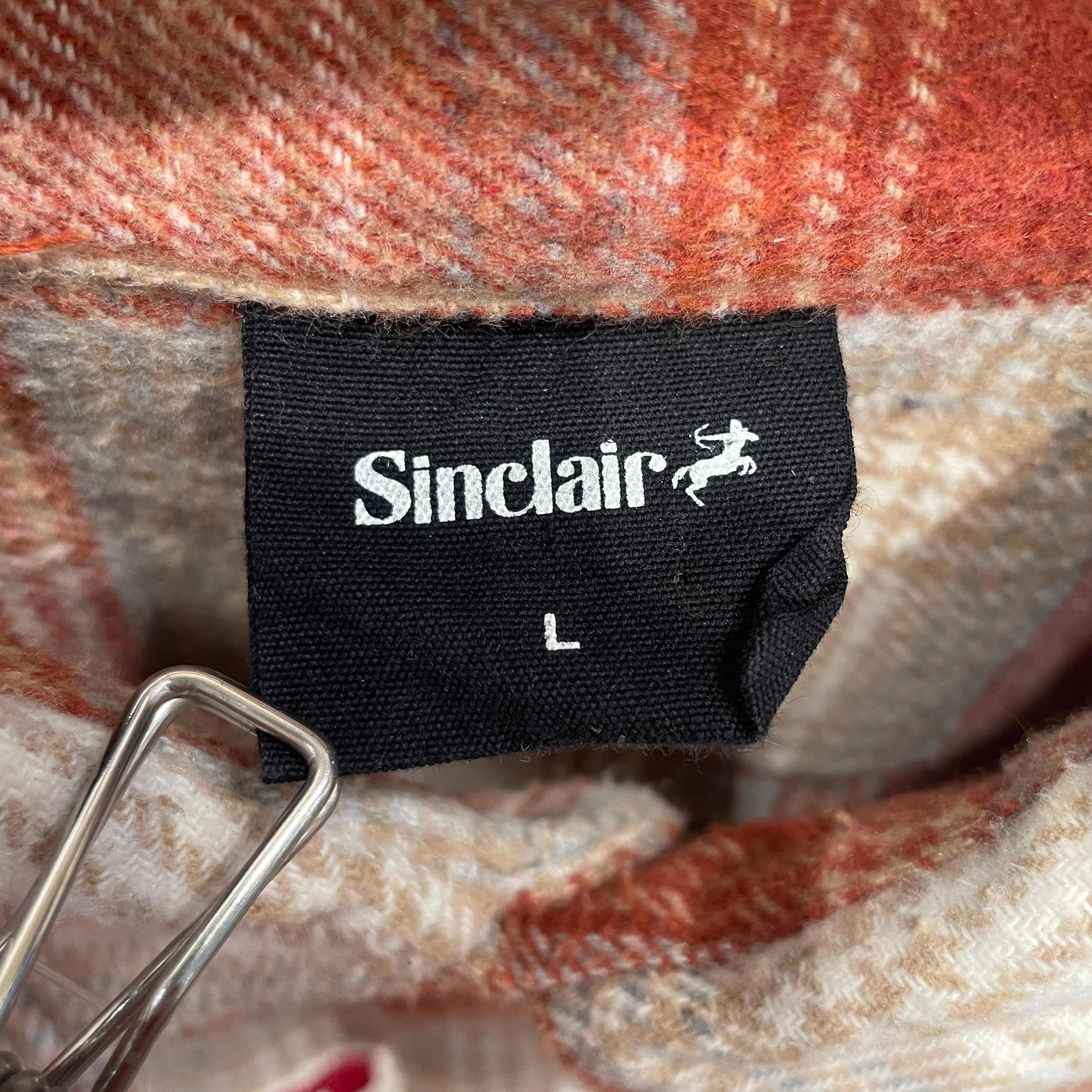SINCLAIR/Flannel Shirt/L/Cotton/RED/Plaid/FRONT LOGO PLAID RED view 3