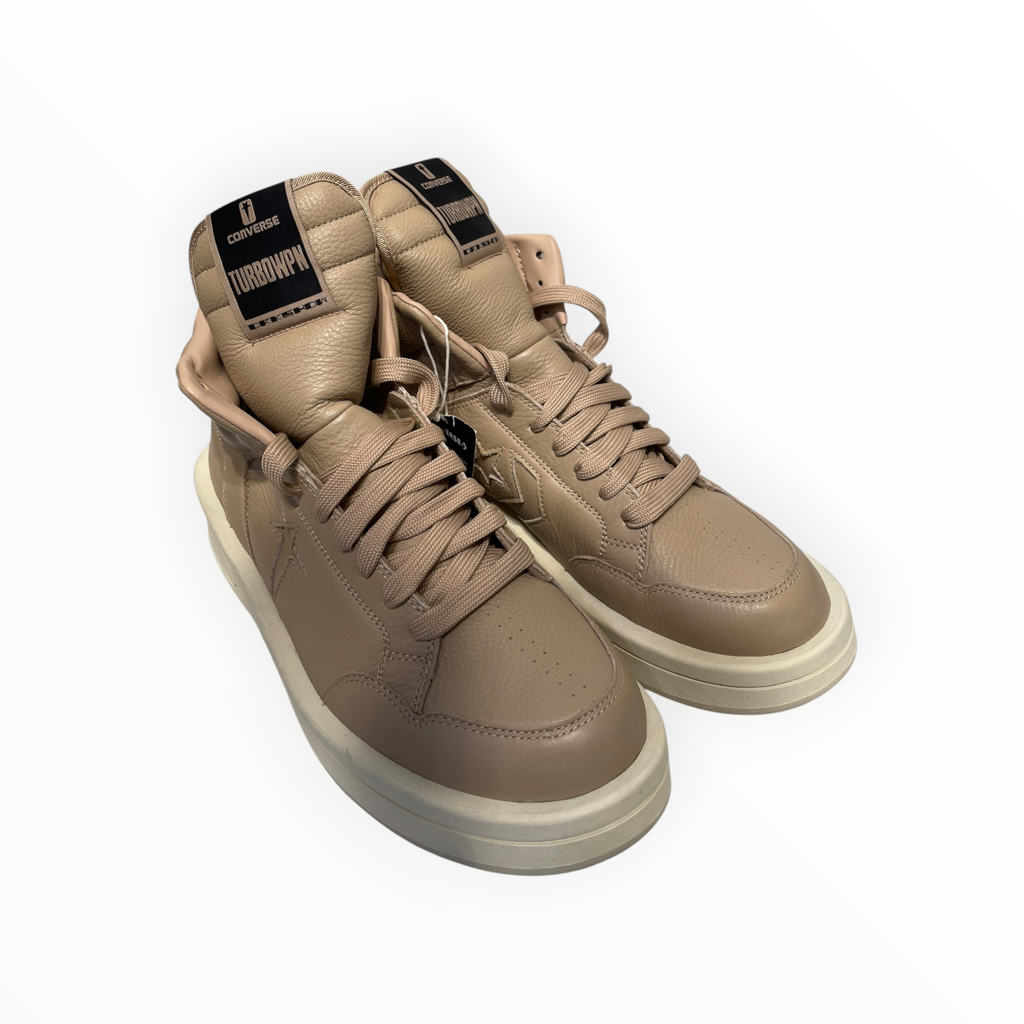 RICK OWENS DRKSHDW/CONVERSE/Hi-Sneakers/US 12/Leather/BEG/turbowpn view 1