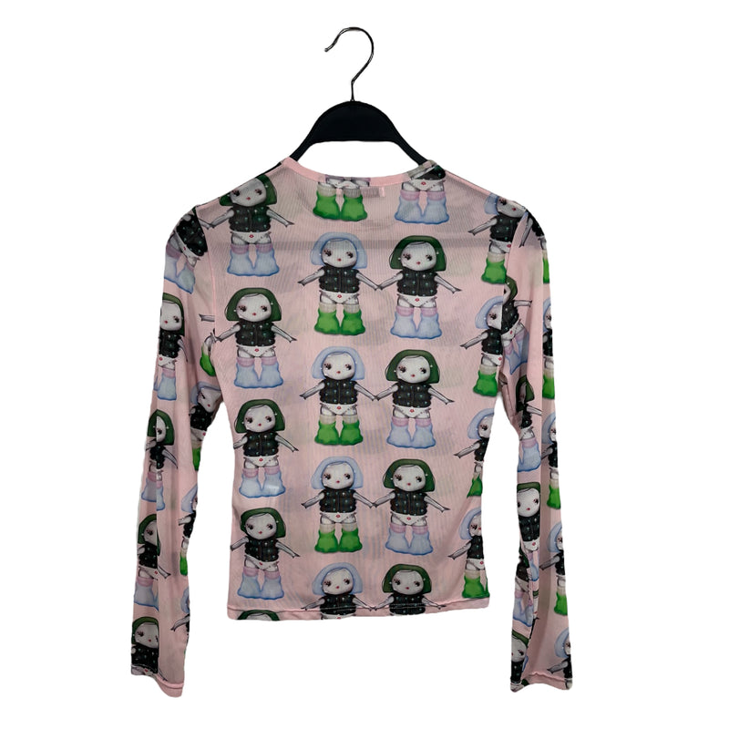 Sandy Liang/LS Cut & Sew/XS/All Over Print/Nylon/PNK/Doll Print