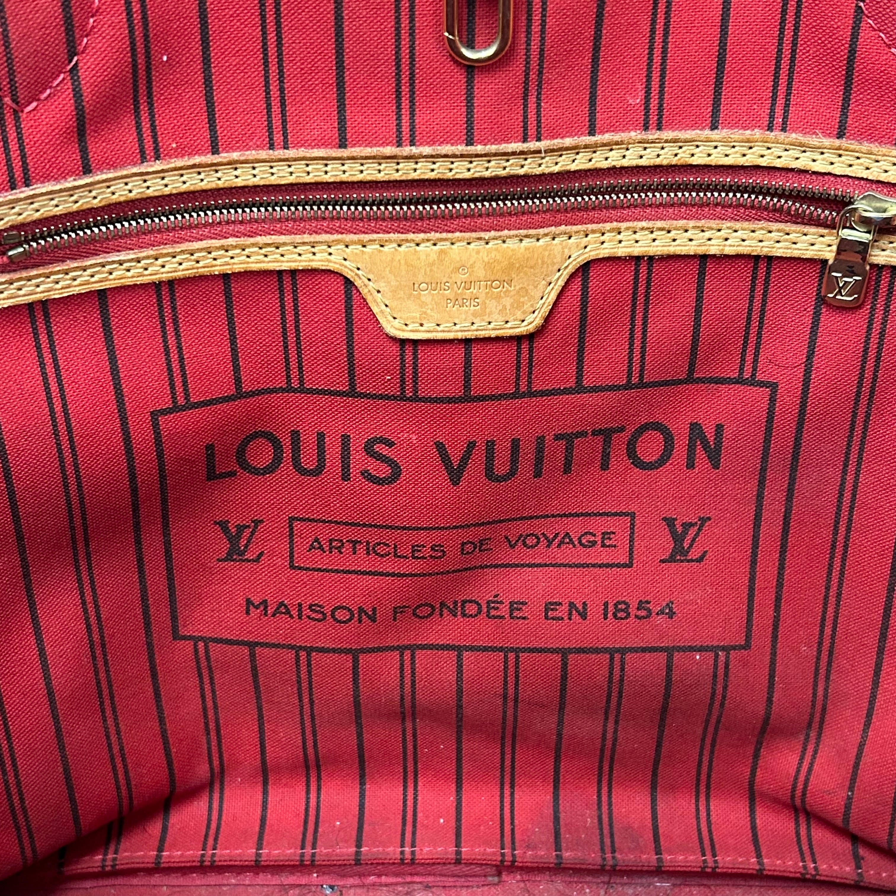 LOUIS VUITTON/Tote Bag/Monogram/Leather/BRW/Neverfull pouch view 7