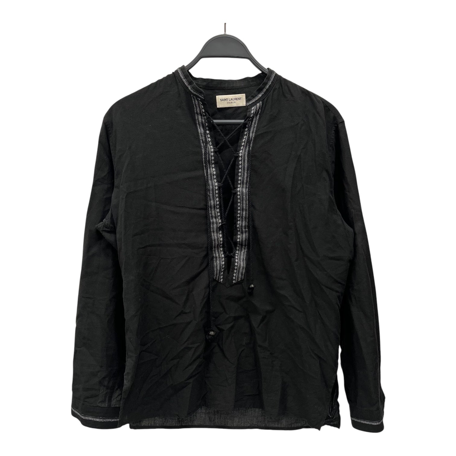 SAINT LAURENT/LS Shirt/38/Cotton/BLK/SS2018 view 1