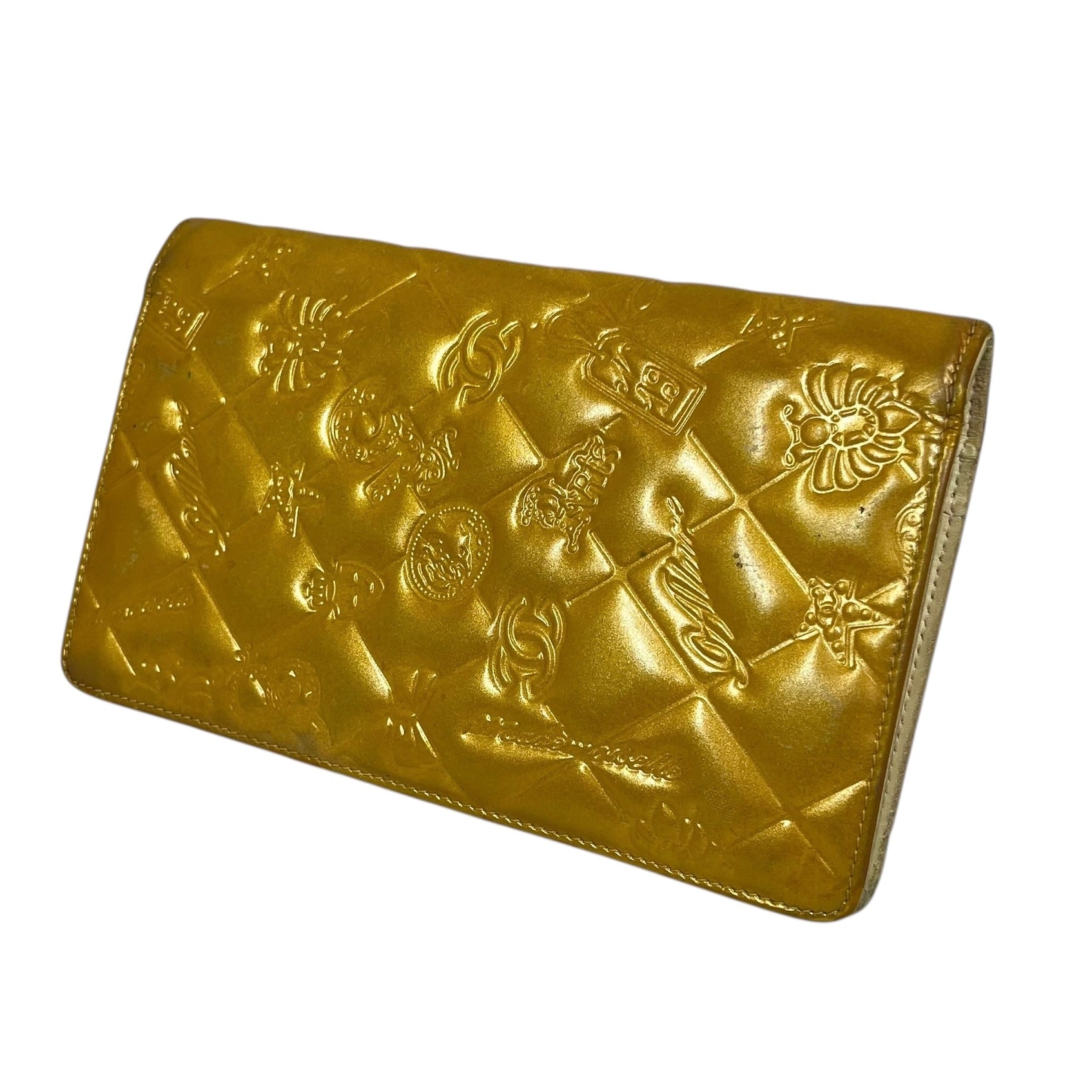 CHANEL/Long Wallet/Leather/GLD/2010s-2011 precious symbols view 2