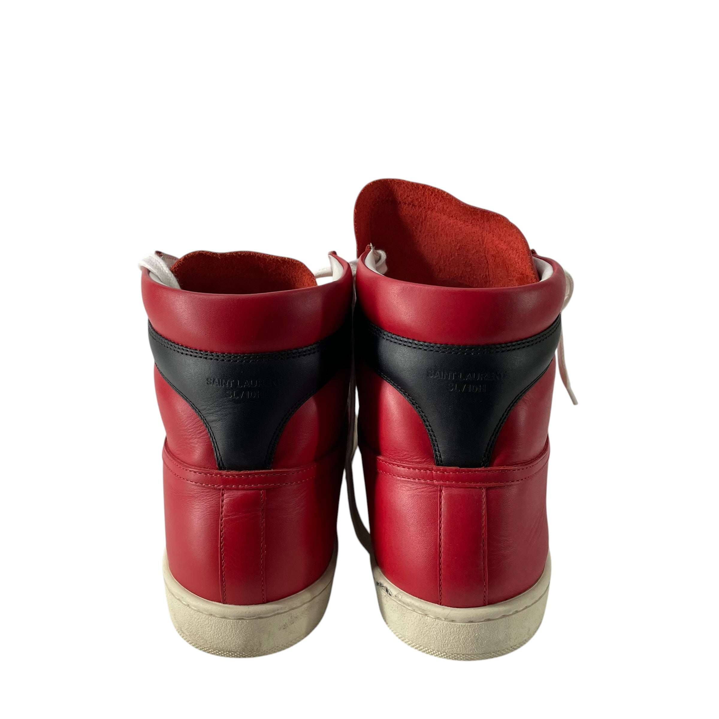SAINT LAURENT/Hi-Sneakers/EU 44/Leather/RED/SL/10H HIGH TOP view 4