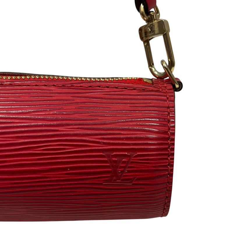 LOUIS VUITTON/Clutch Bag/Leather/RED/Epi papillon pochette