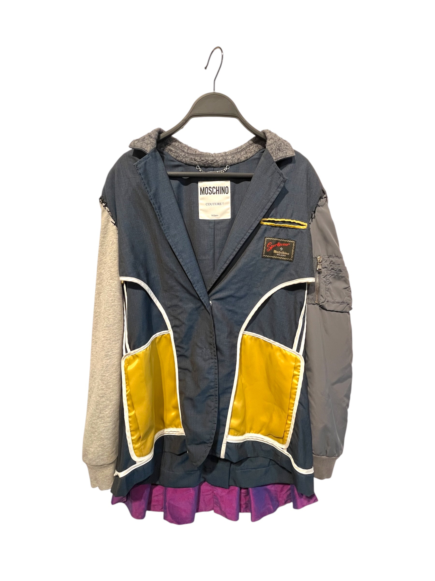 MOSCHINO/Jacket/patchwrk stictch mixed jacket view 1