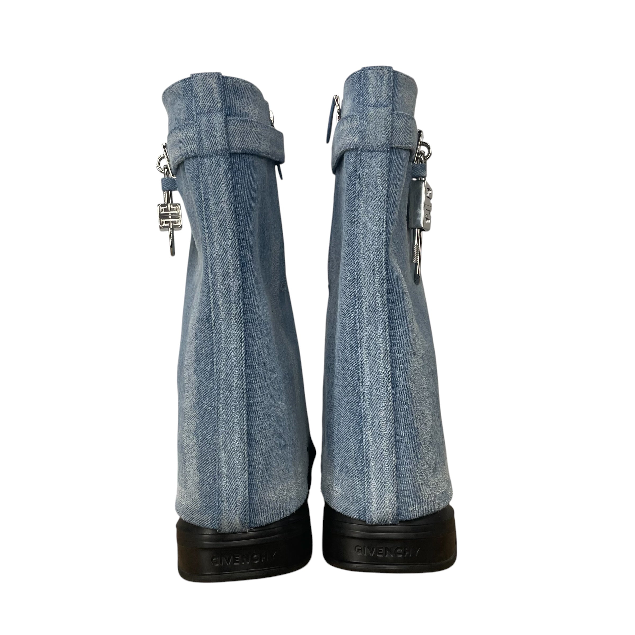 GIVENCHY/Boots/EU 42/Cotton/BLU/DENIM SHARK ANKLE BOOT view 5