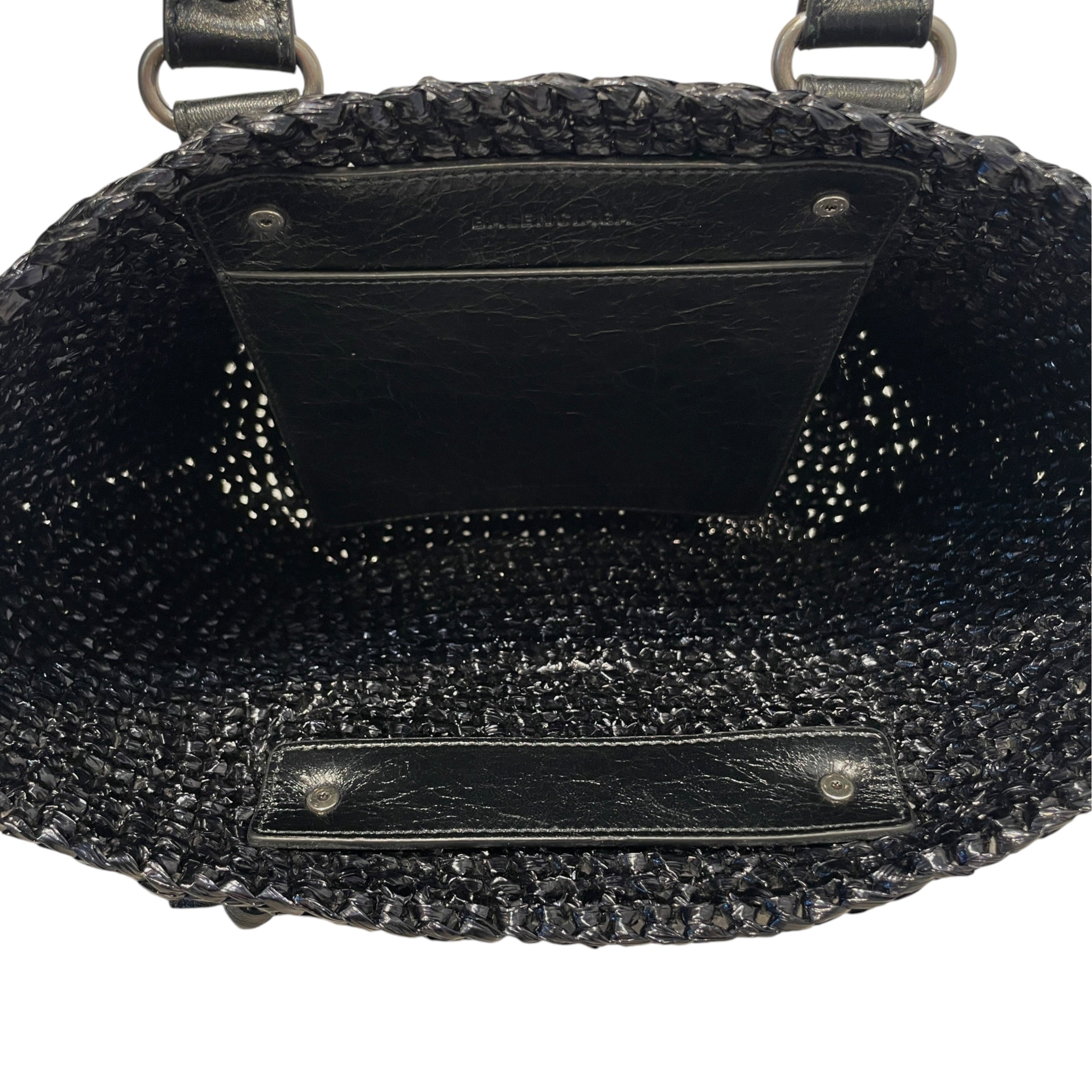 BALENCIAGA/Basket Bag/BLK/Raffia Le Cagole Panier view 4