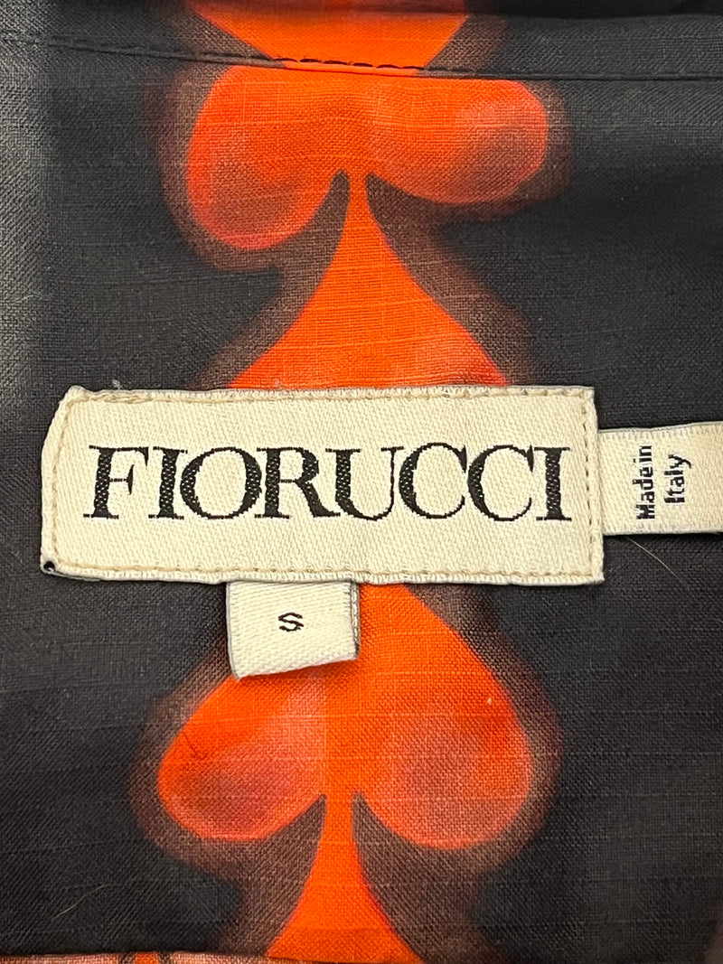 FIORUCCI/LS Shirt/S/Cotton/BLK/All Over Print/heart print