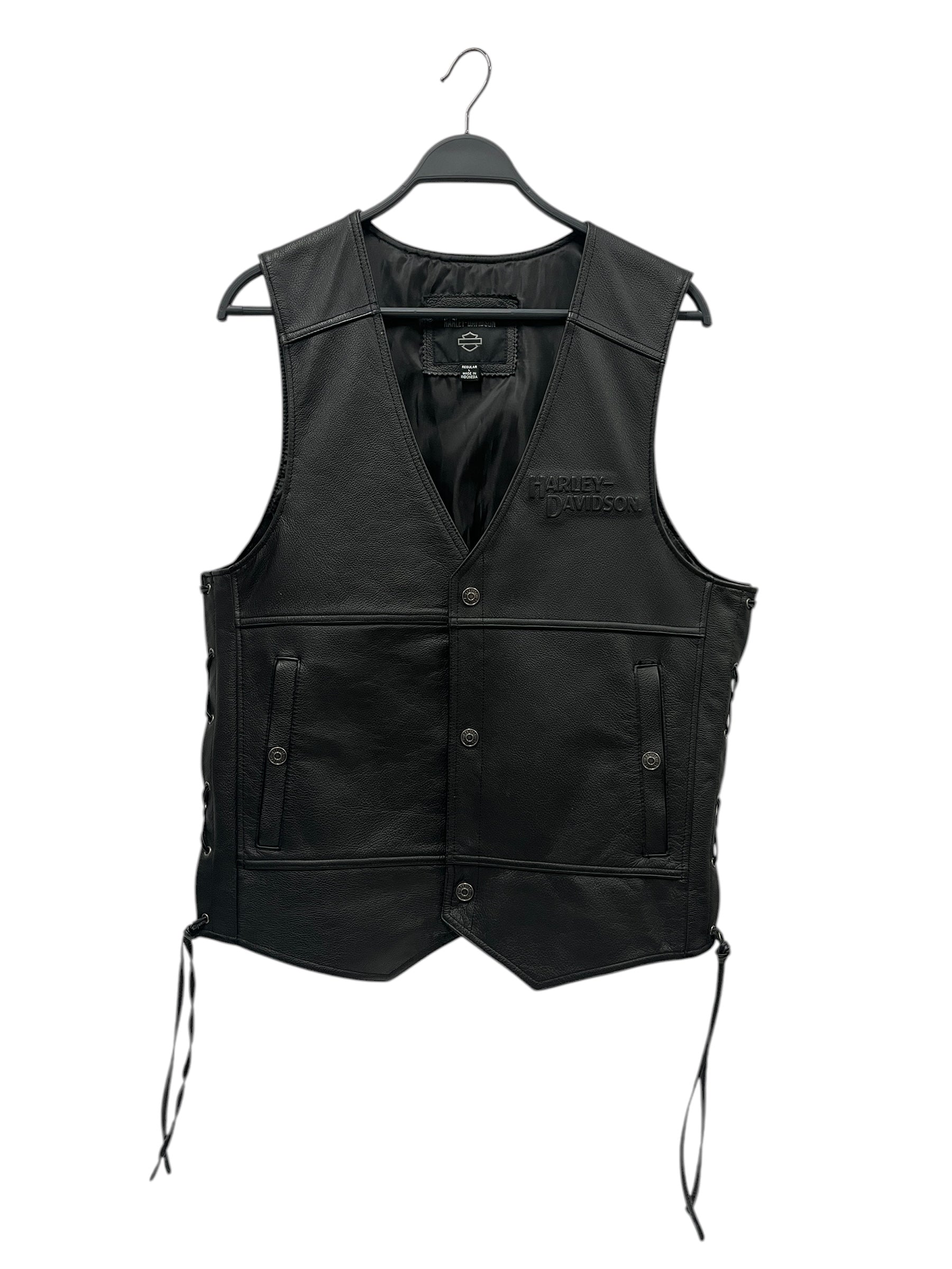 HARLEY DAVIDSON/Vest/L/Leather/BLK/ view 1