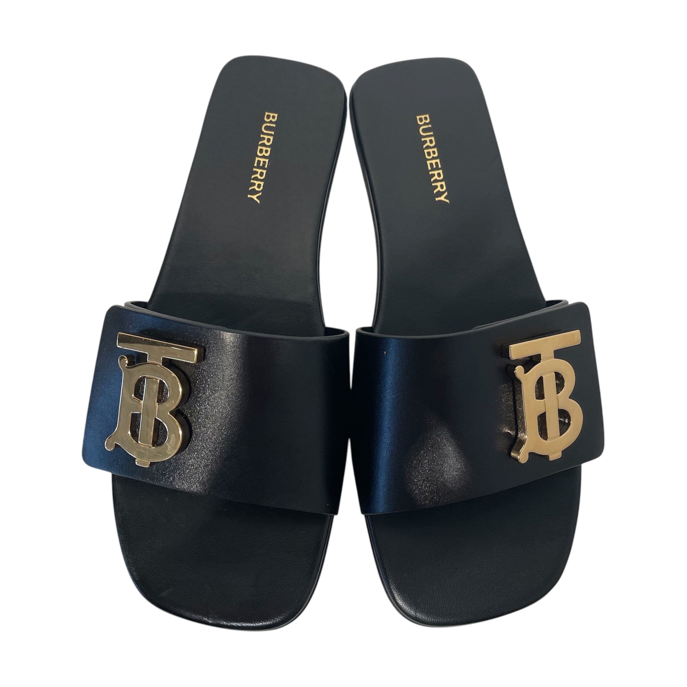 BURBERRY/Sandals/EU 37/Leather/BLK/ view 3