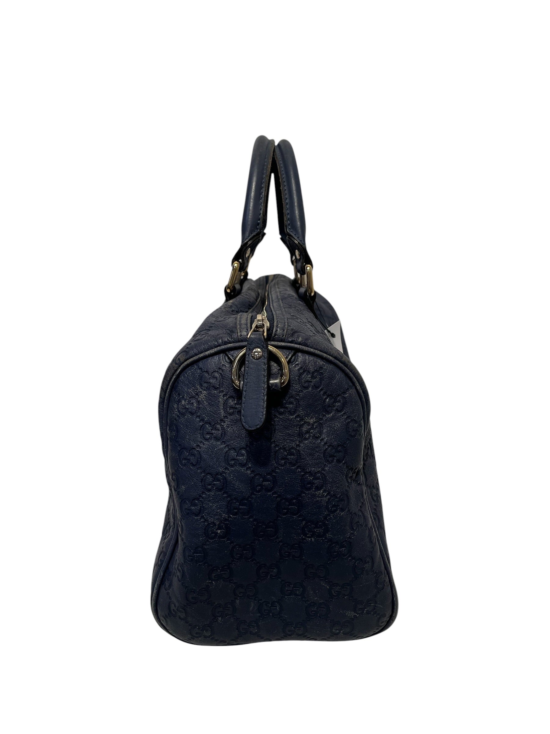 GUCCI/Boston Bag/Leather/BLU/GG Blue Leather Boston Bag view 8