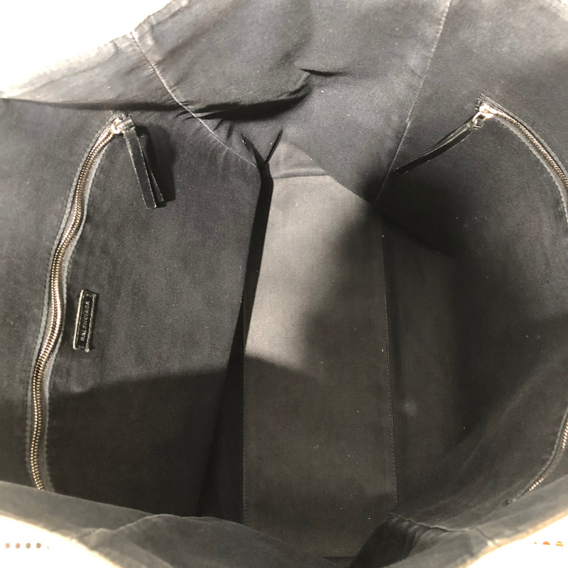 BALENCIAGA/Bag/Graphic/Cotton/WHT/Logo tote