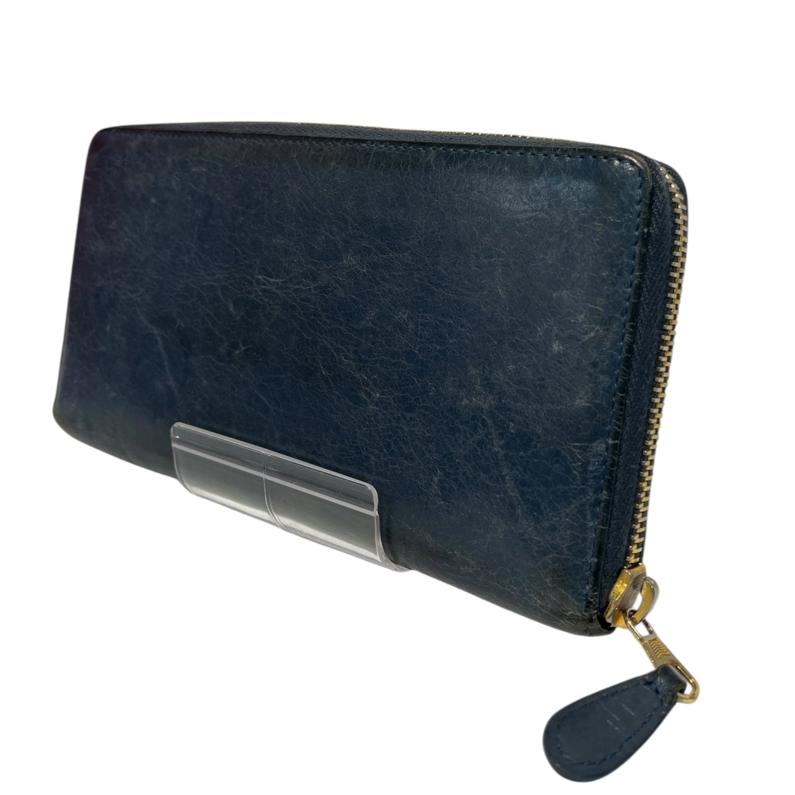 BALENCIAGA/Long Wallet/Leather/BLU/BLUE view 2