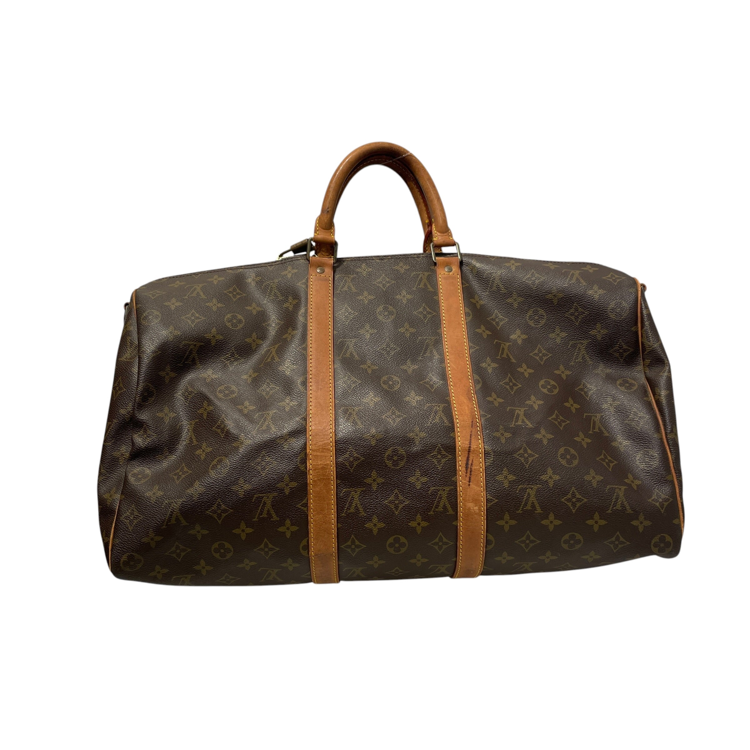 LOUIS VUITTON/Bag/Monogram/Leather/BRW/Keepall view 2